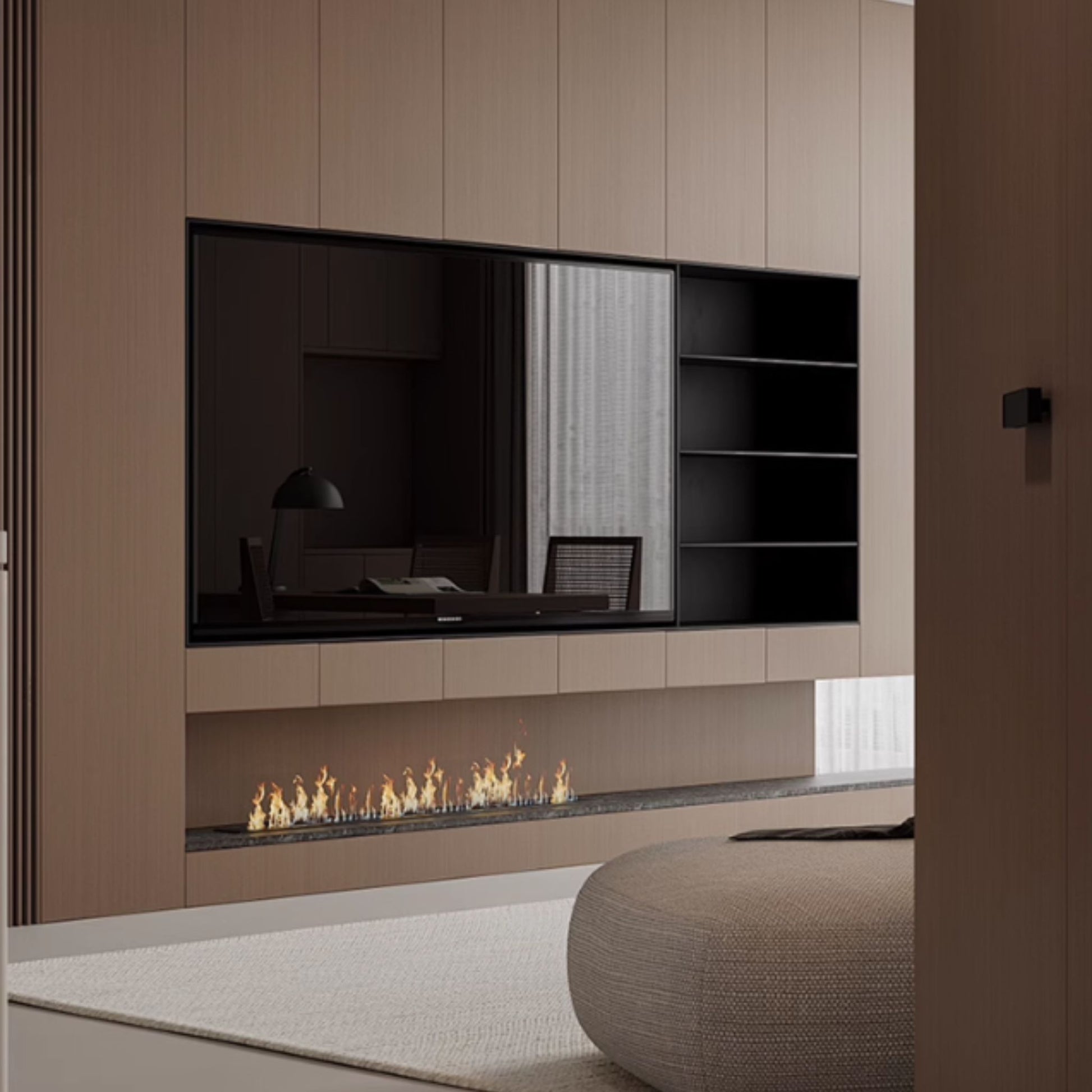 70cm Black Ethanol Burner