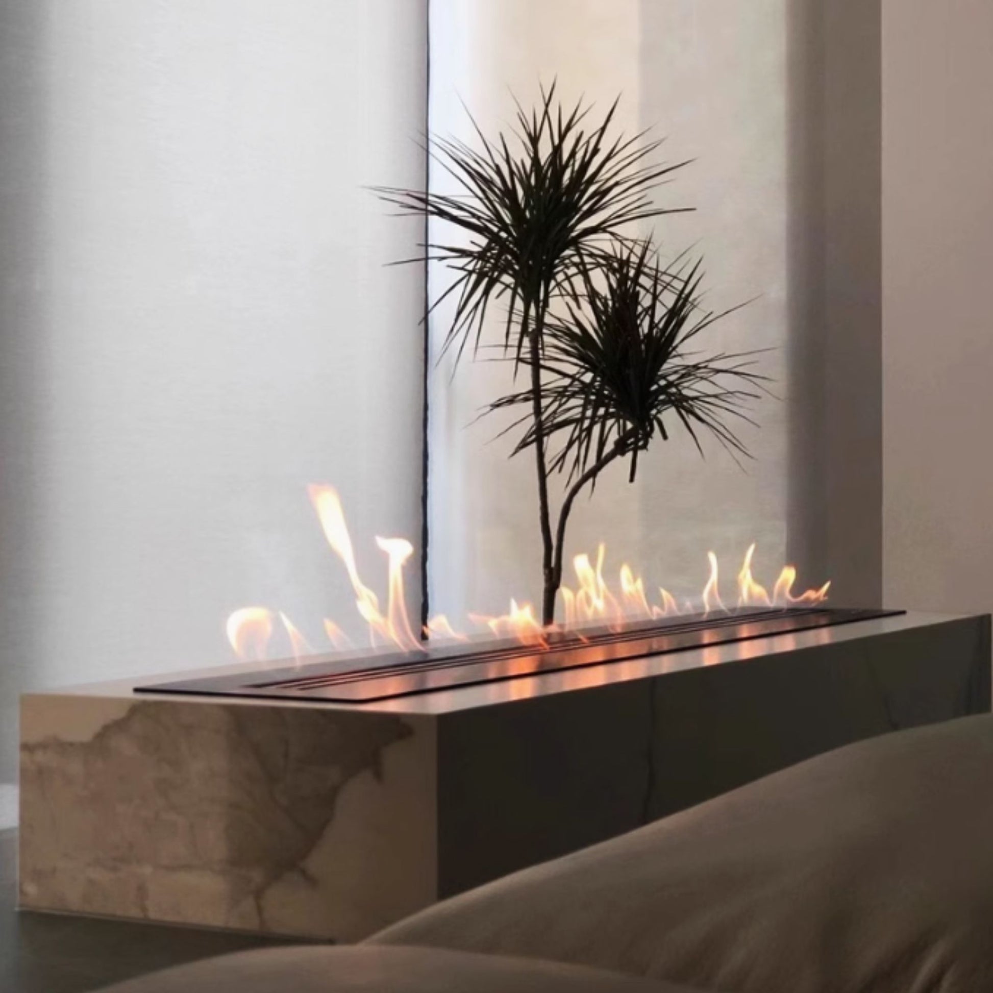 70cm Black Ethanol Burner