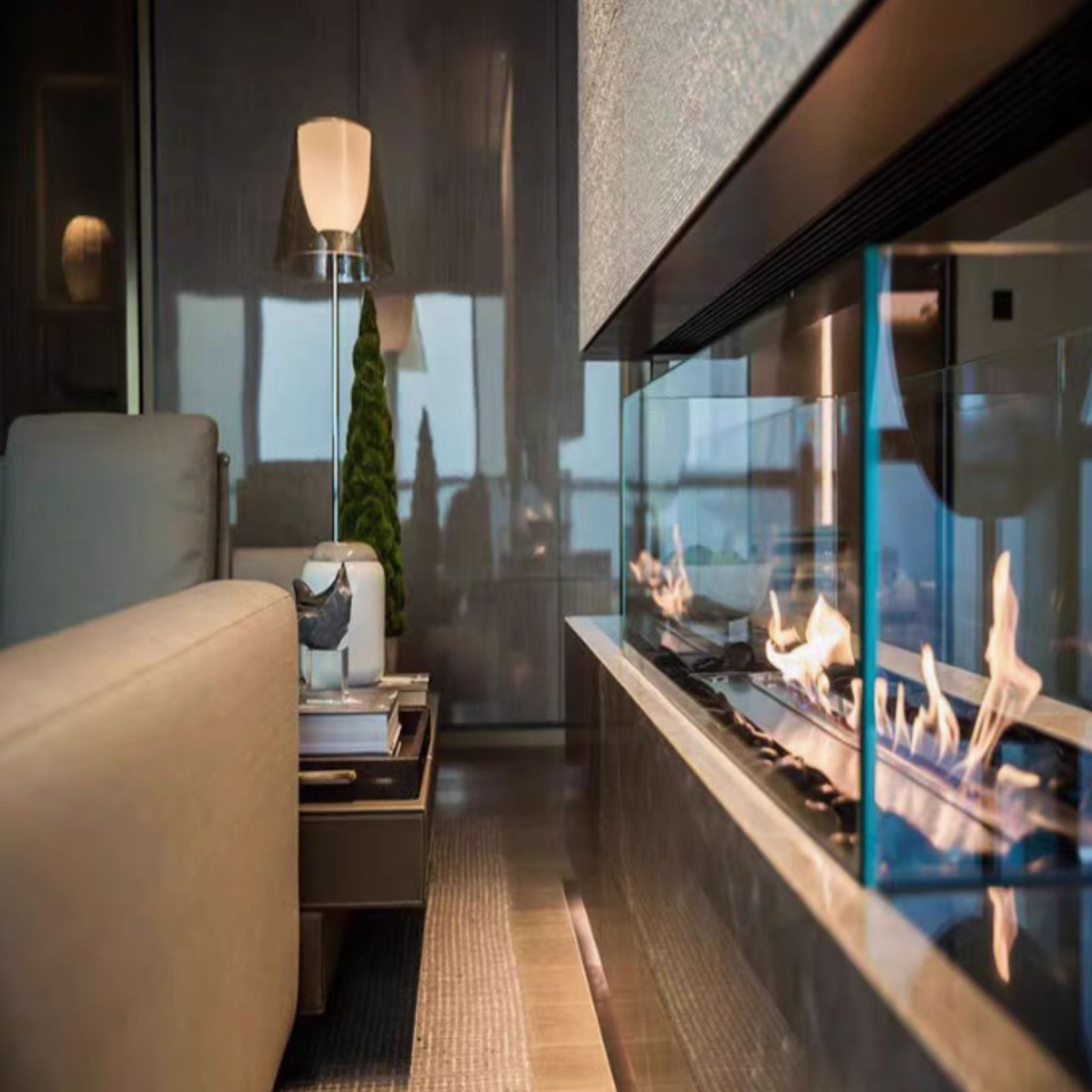 70cm Black Ethanol Burner