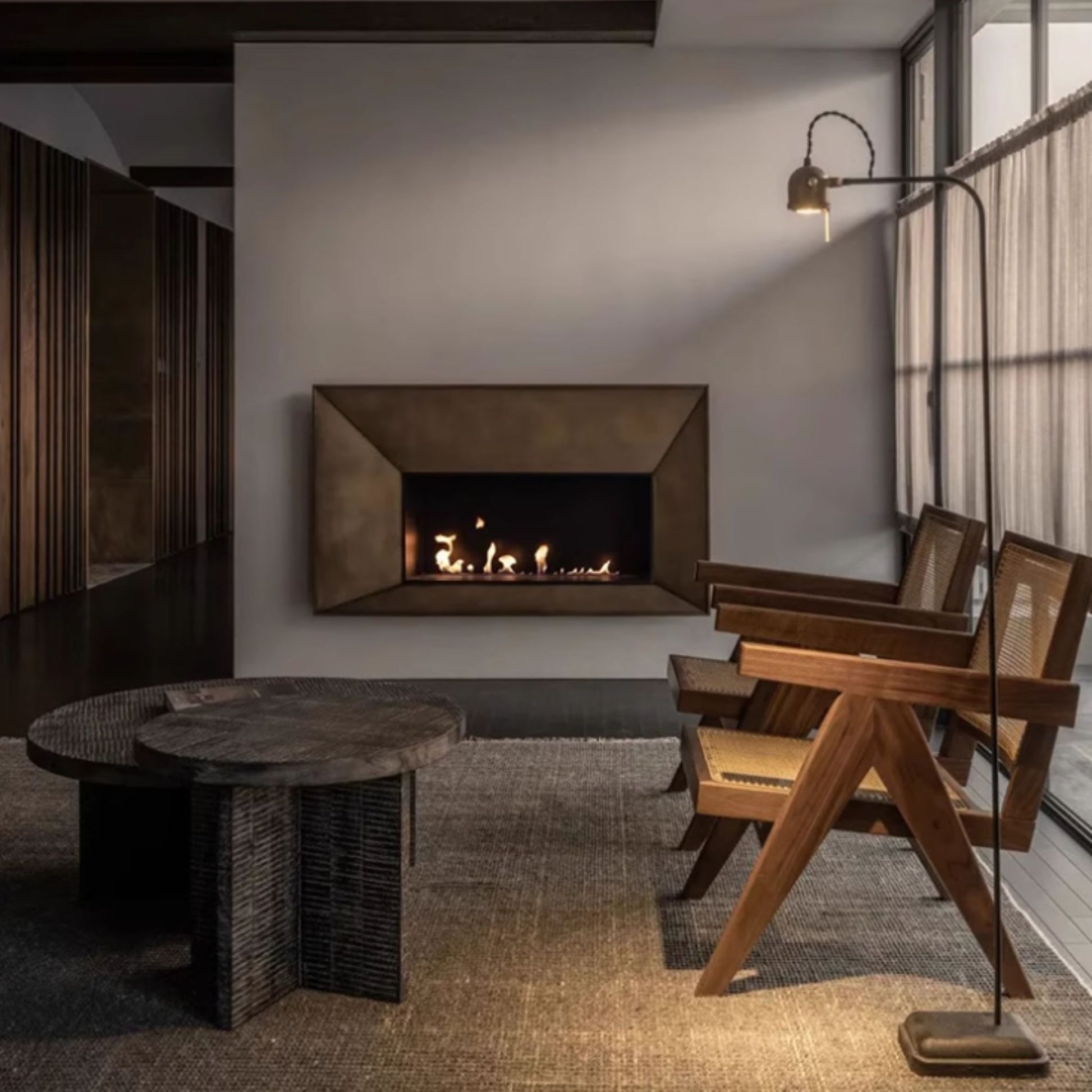 70cm Black Ethanol Burner