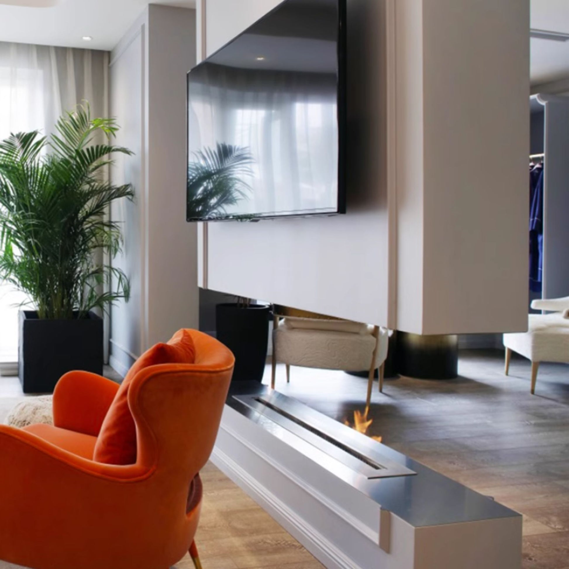 70cm Black Ethanol Burner