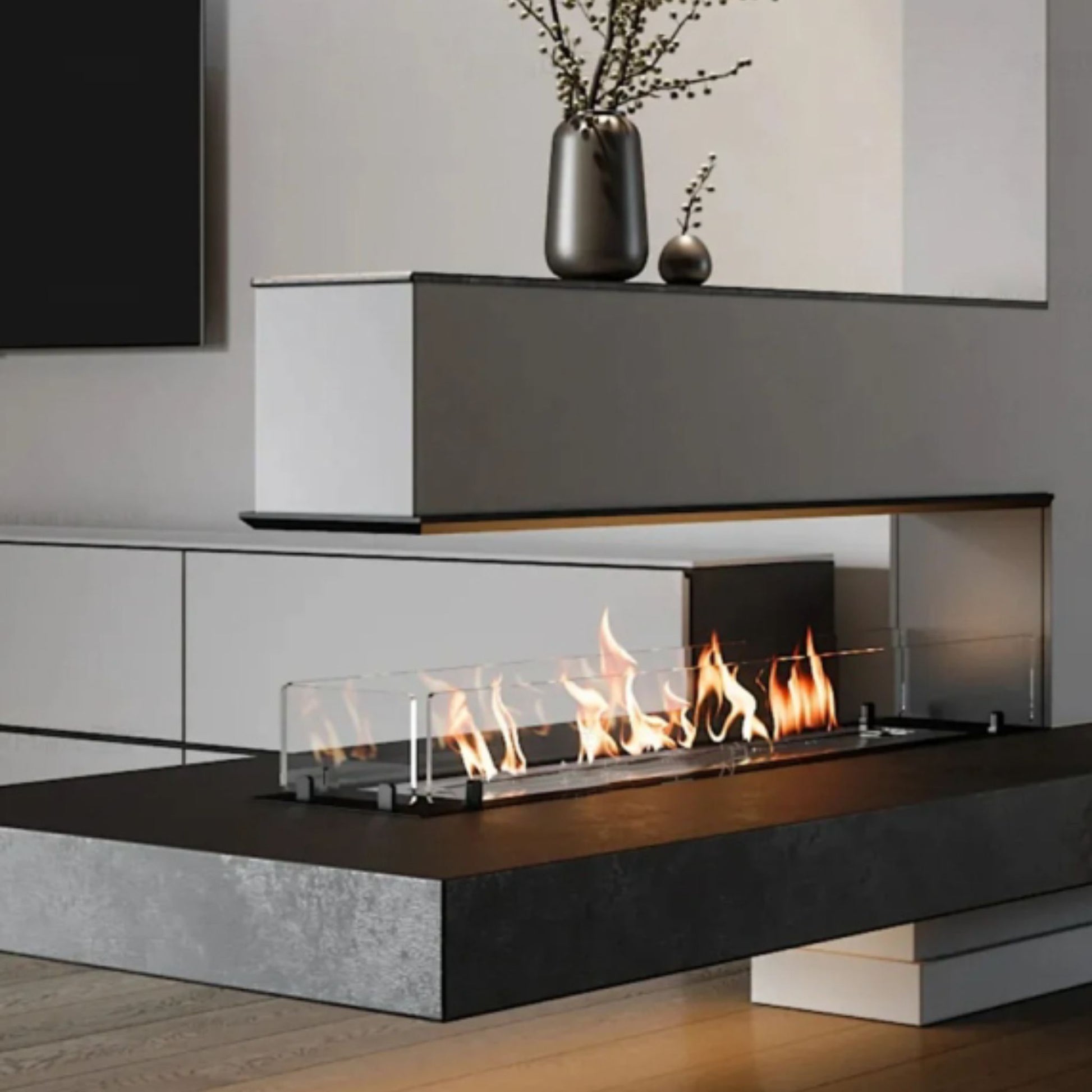 Panorama-View Fireplace Insert