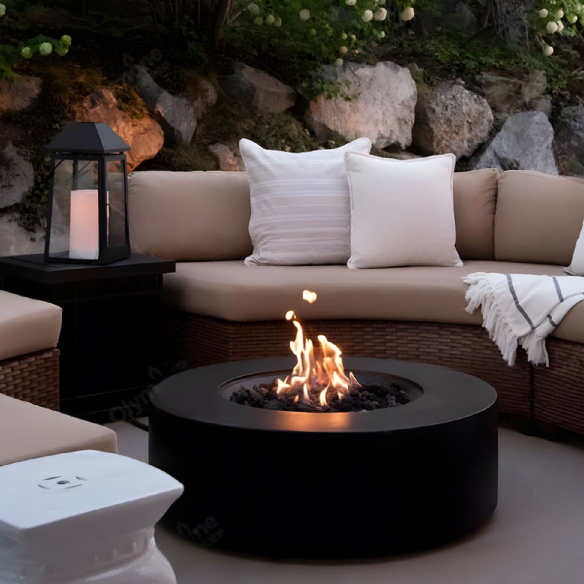 1.2m Oslo Fire Table Beige