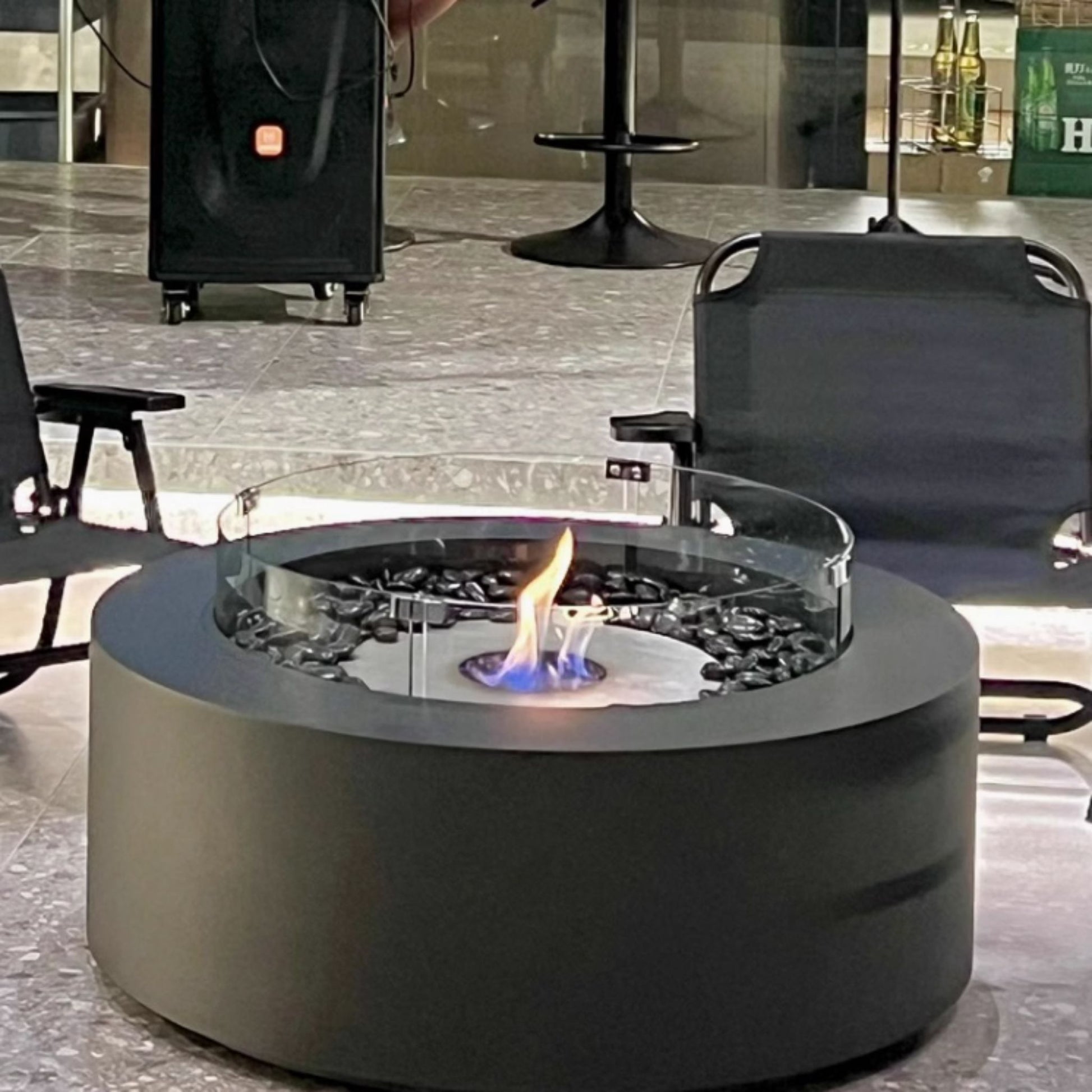 1.2m Oslo Fire Table Beige