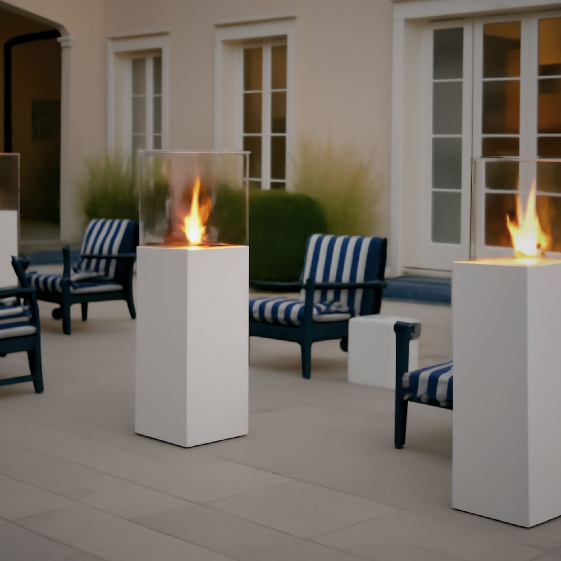 Allia Freestanding Fireplace White