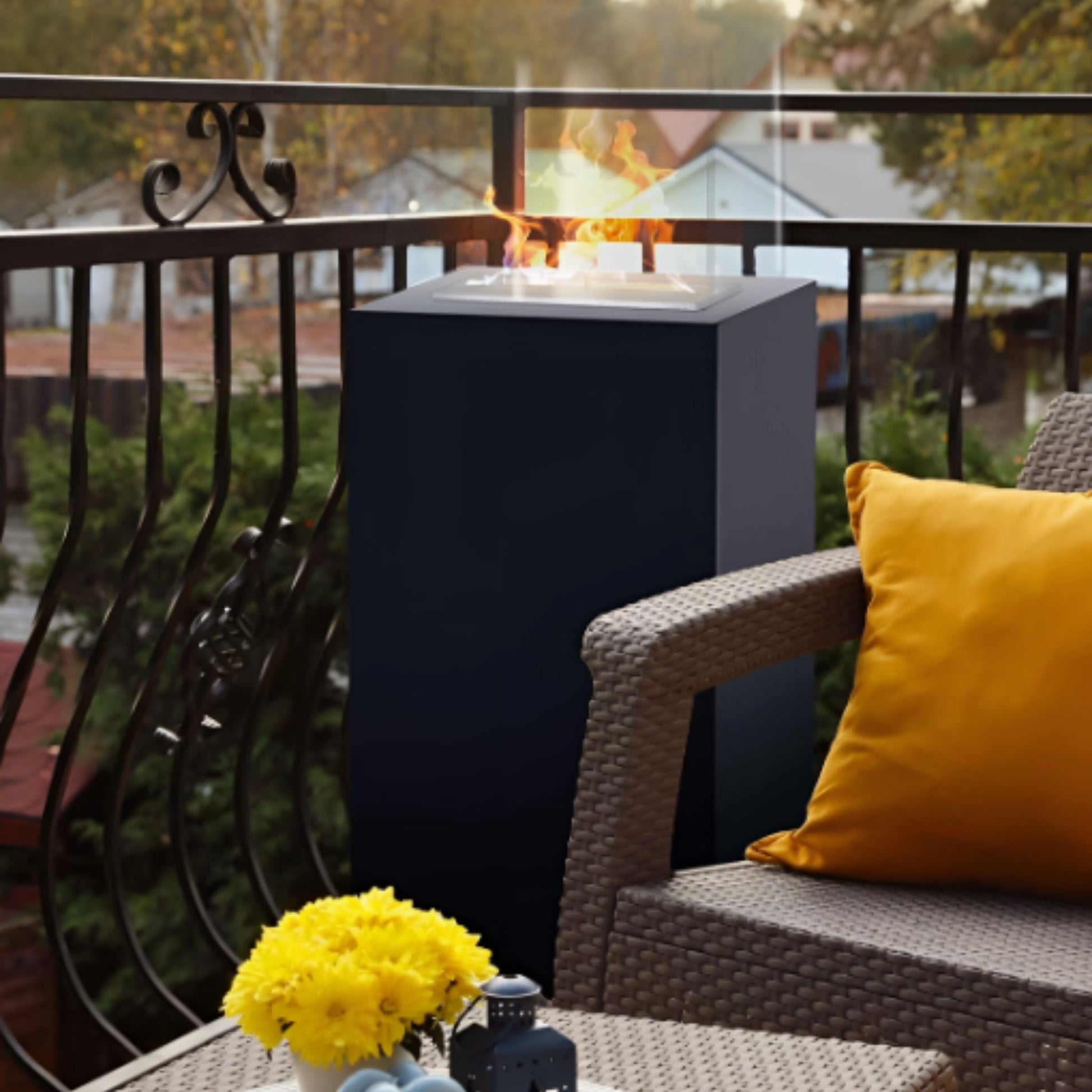 Allia Freestanding Fireplace White