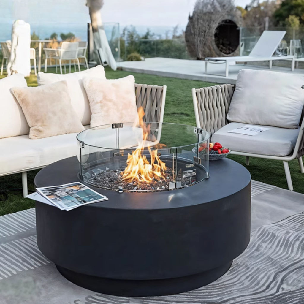 50cm Round Silver Ethanol Burner