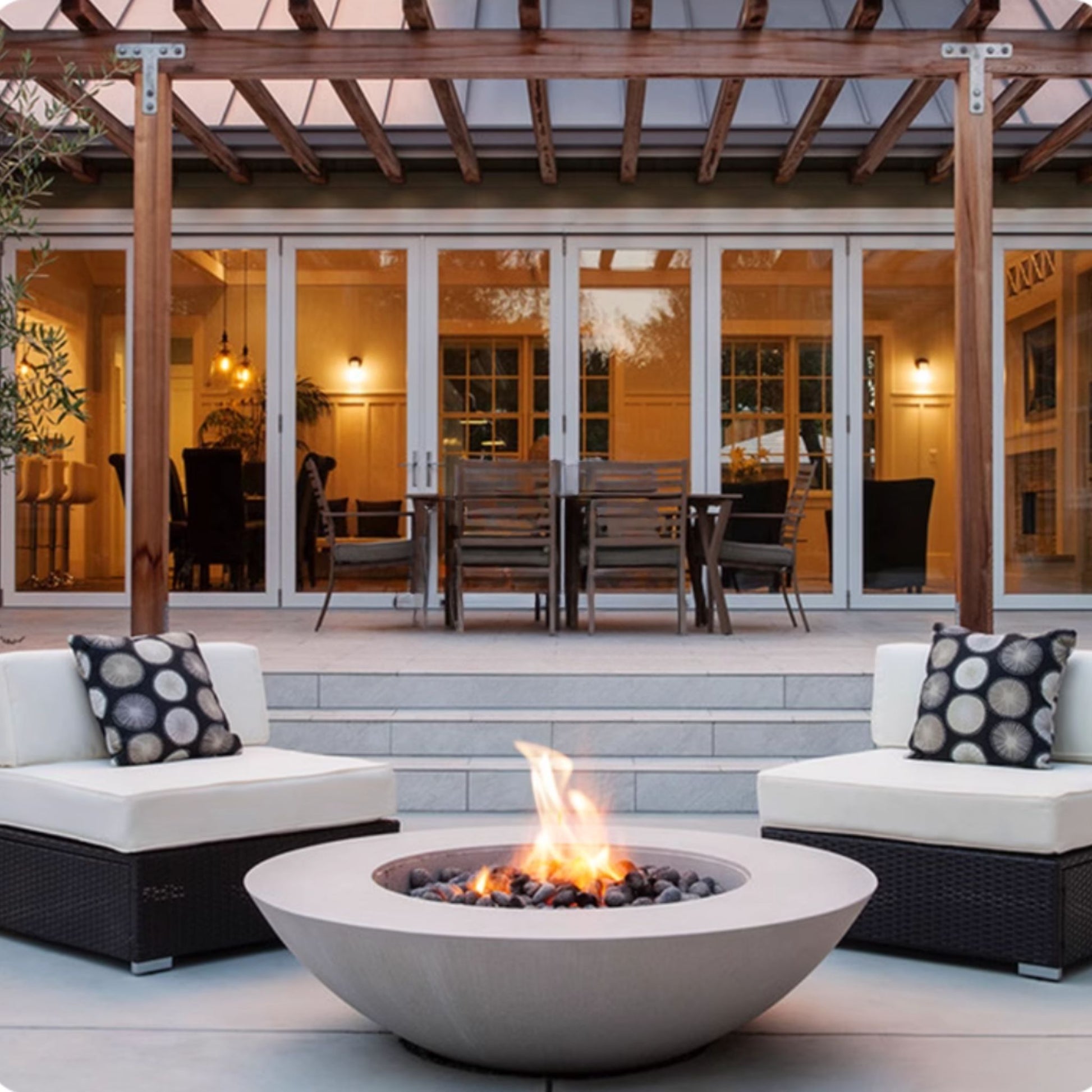 35cm Round Silver Ethanol Burner