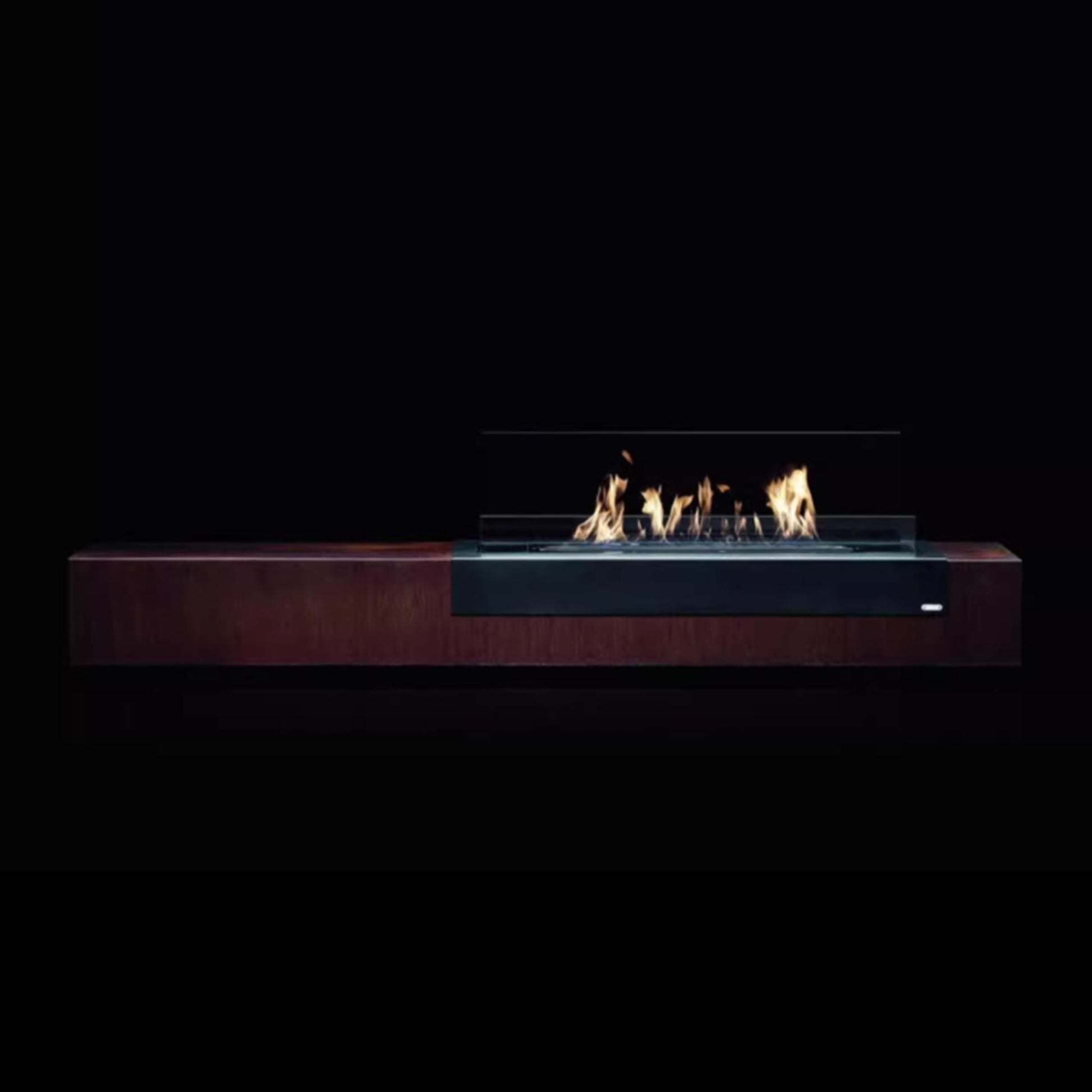 60cm Black Ethanol Burner