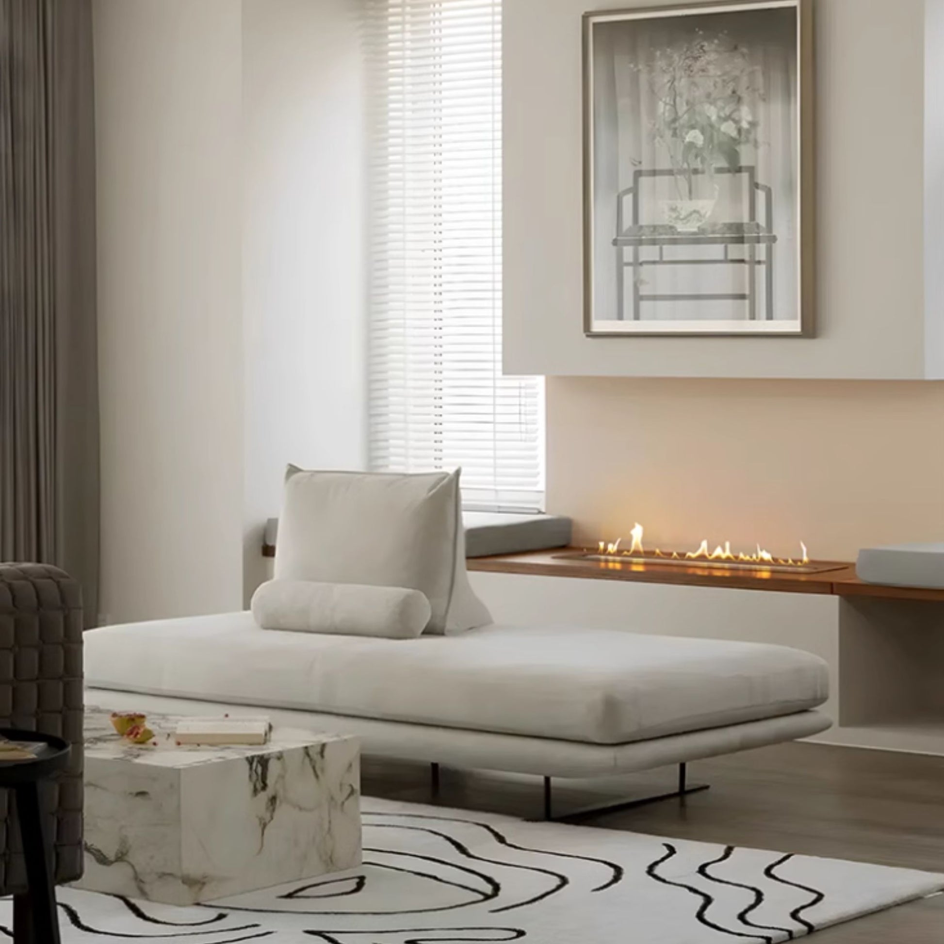 60cm Black Ethanol Burner