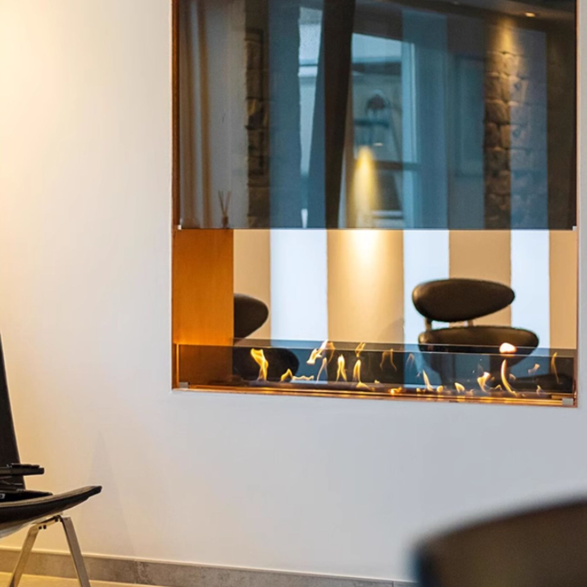 90cm Silver Ethanol Burner