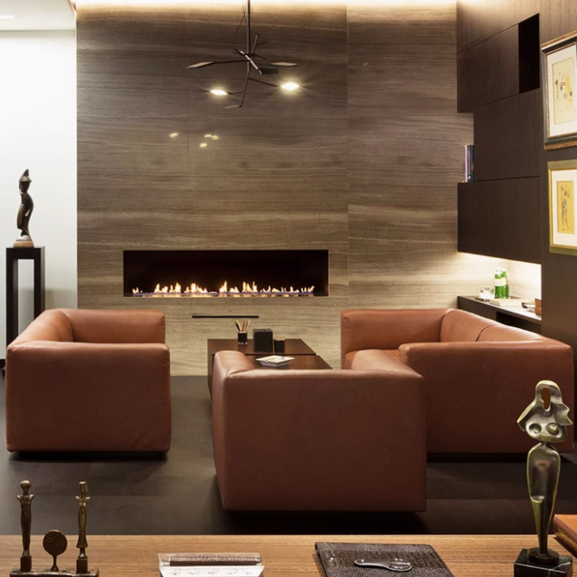 1.2m Black Ethanol Burner