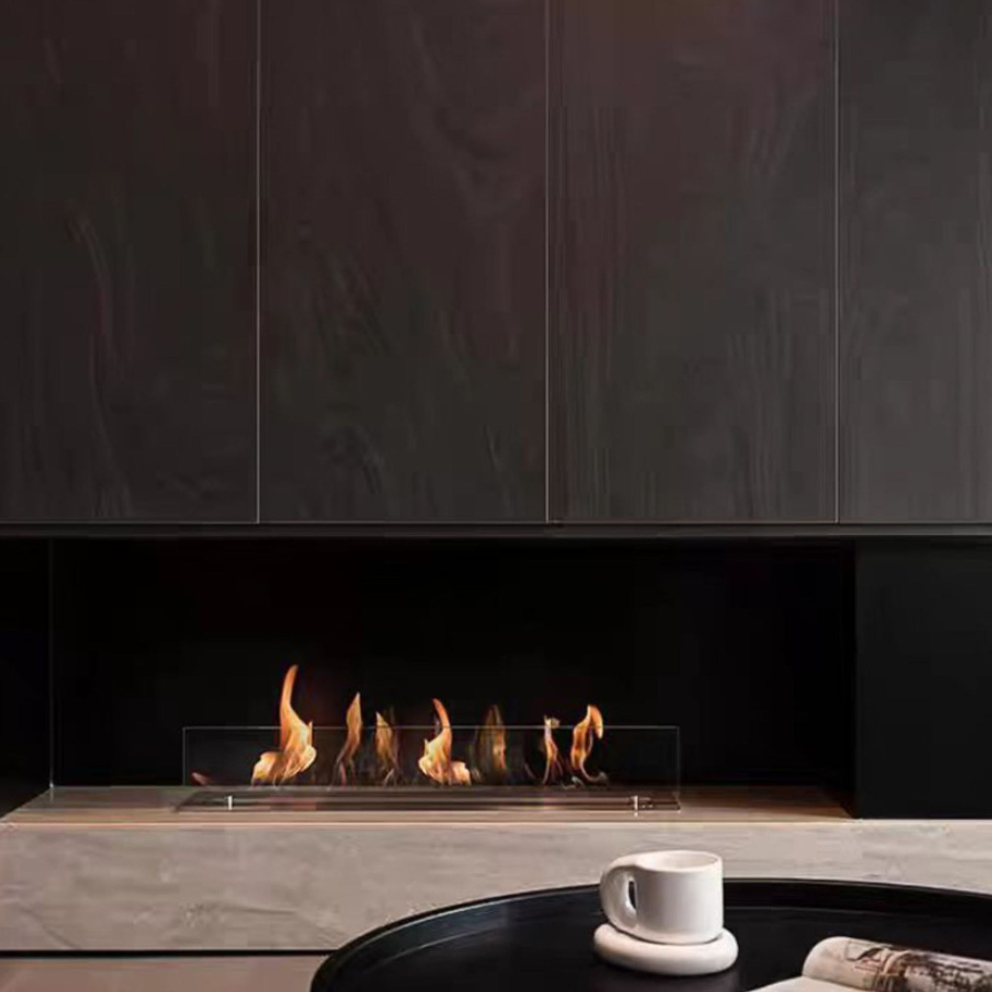 80cm Silver Ethanol Burner