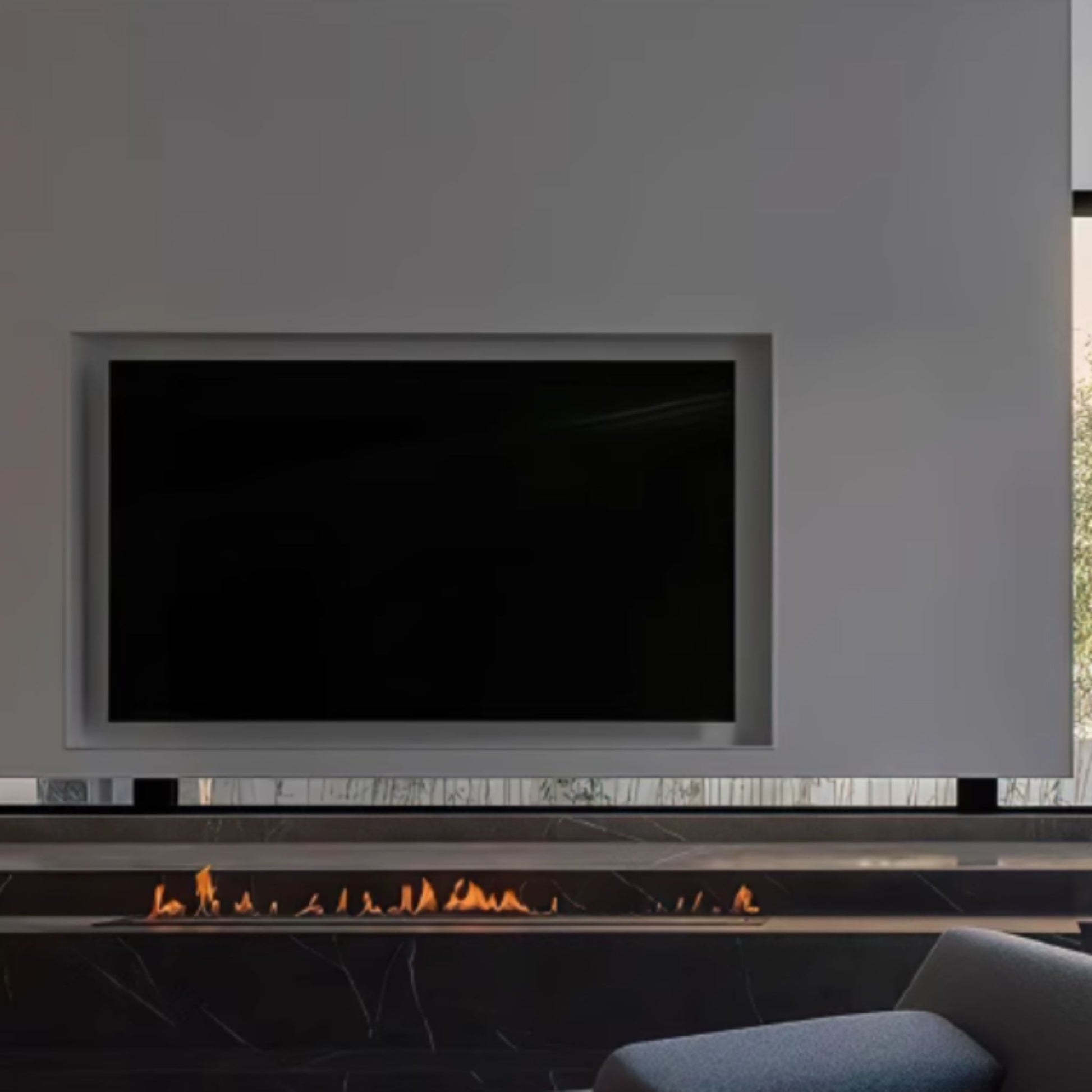 1.5m Silver Ethanol Burner