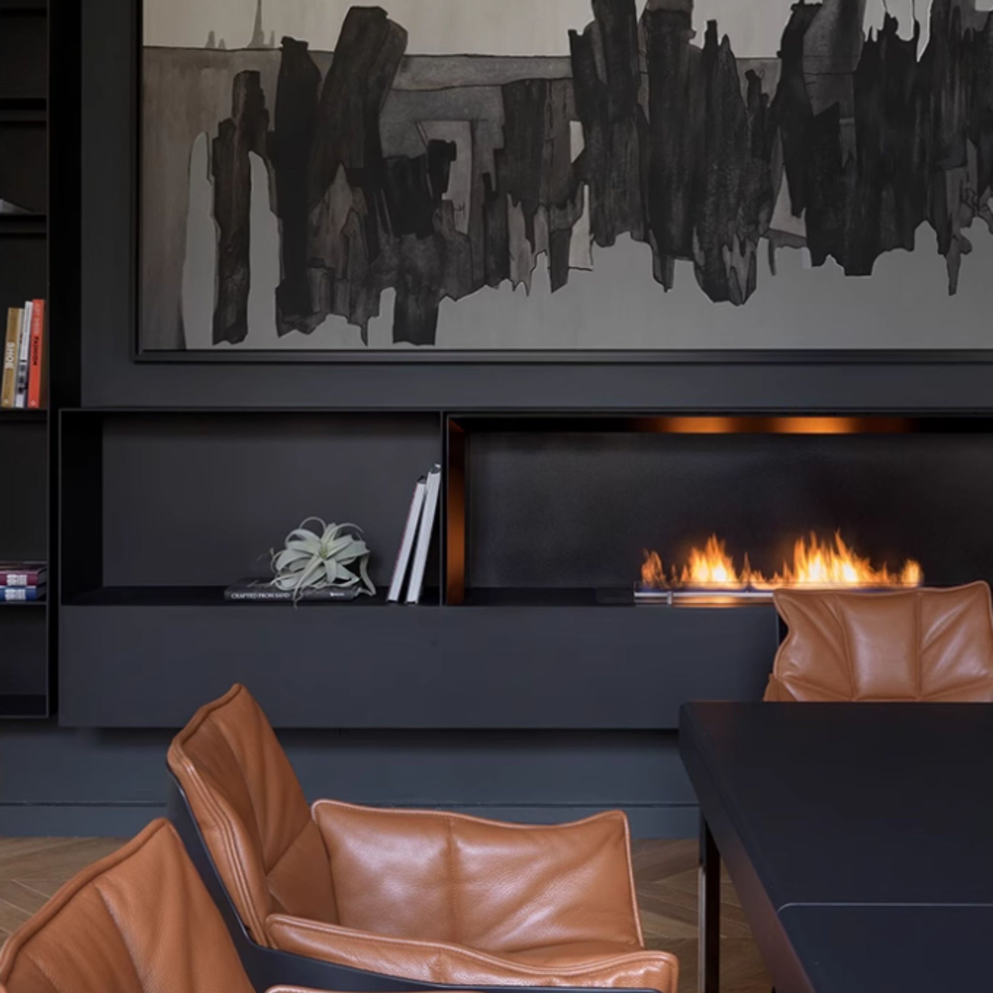 50cm Silver Ethanol Burner