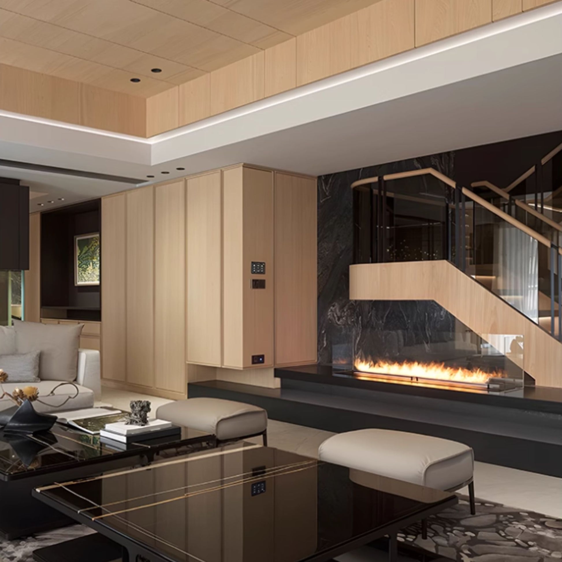 1.5m Silver Ethanol Burner