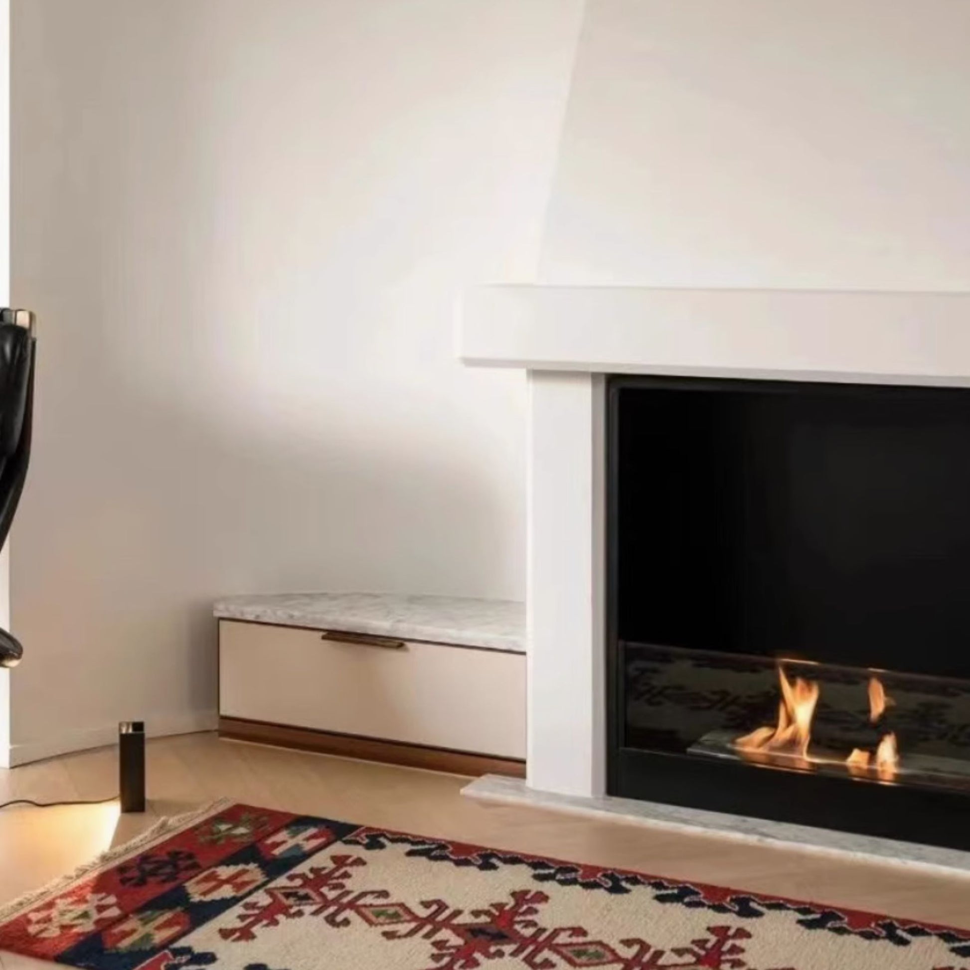 50cm Silver Ethanol Burner