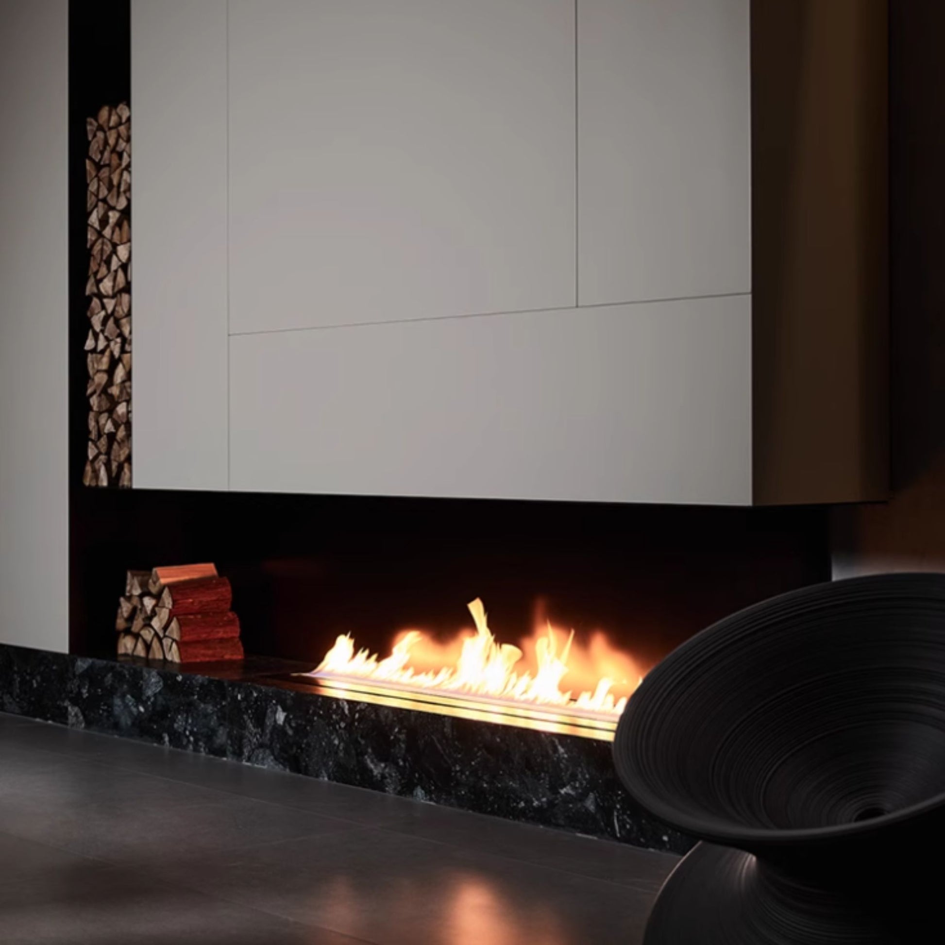 1.5m Silver Ethanol Burner