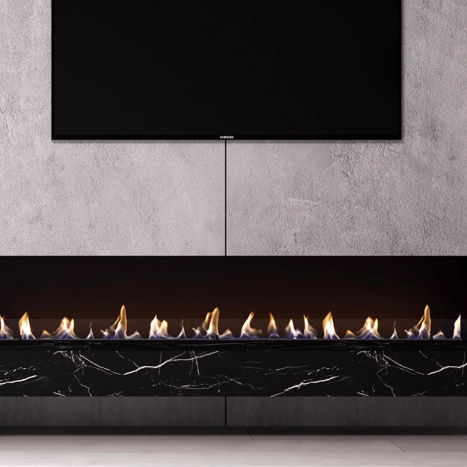 1.8m Black Ethanol Burner