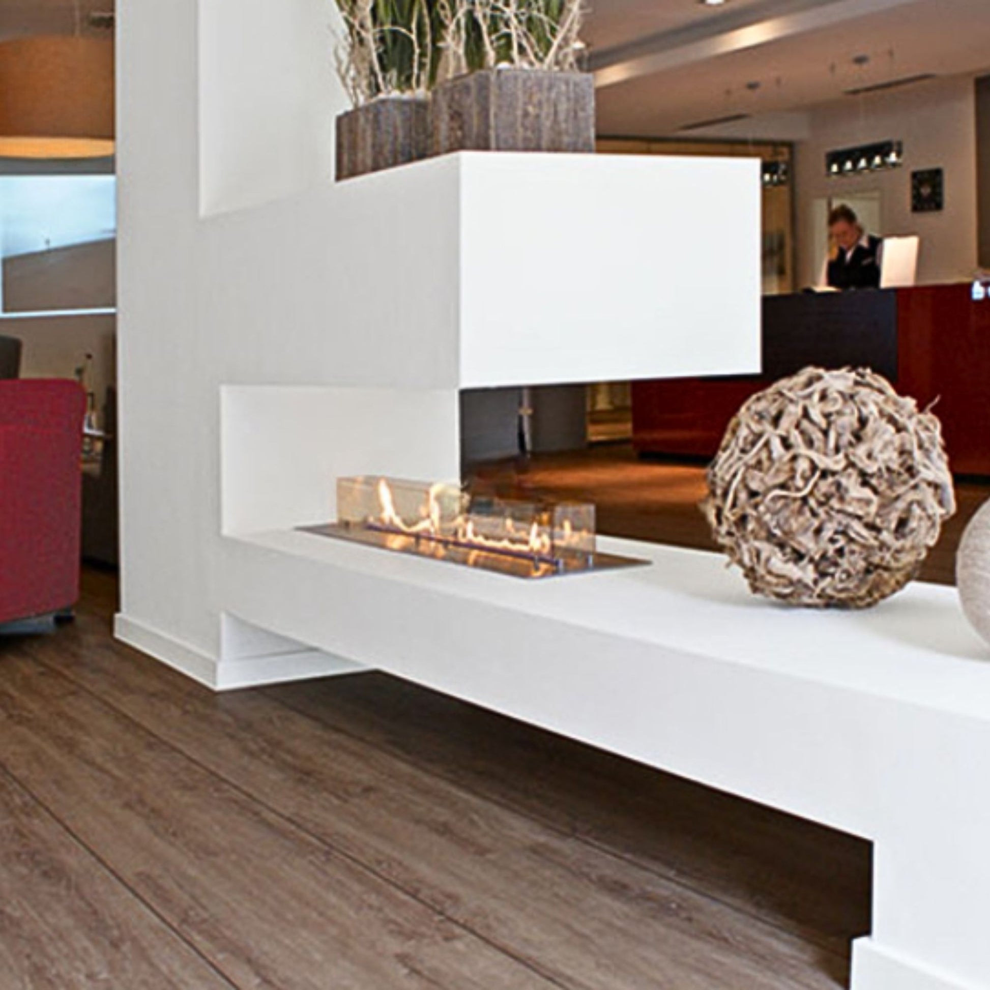 50cm Silver Ethanol Burner