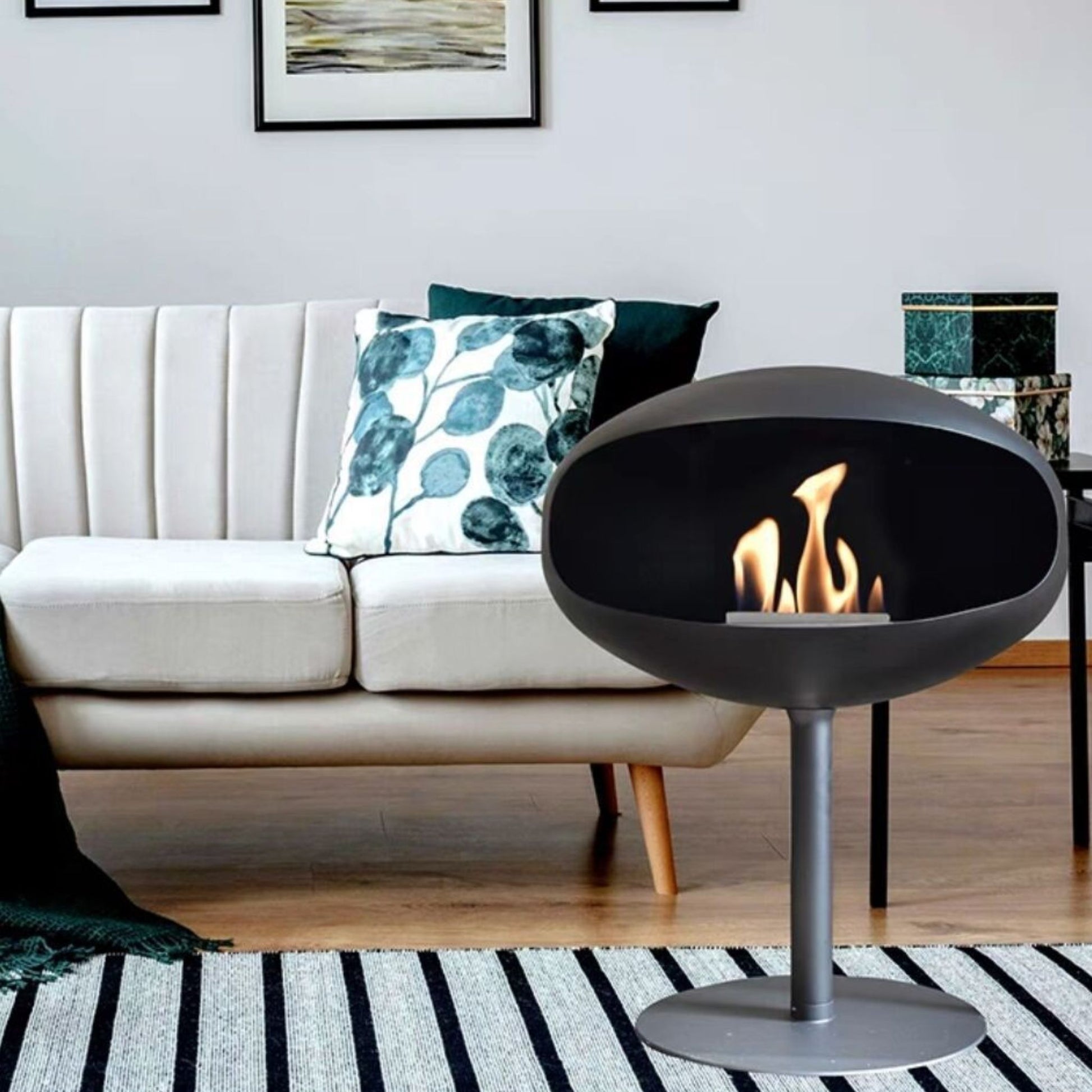 Black Arlo Freestanding Fireplace