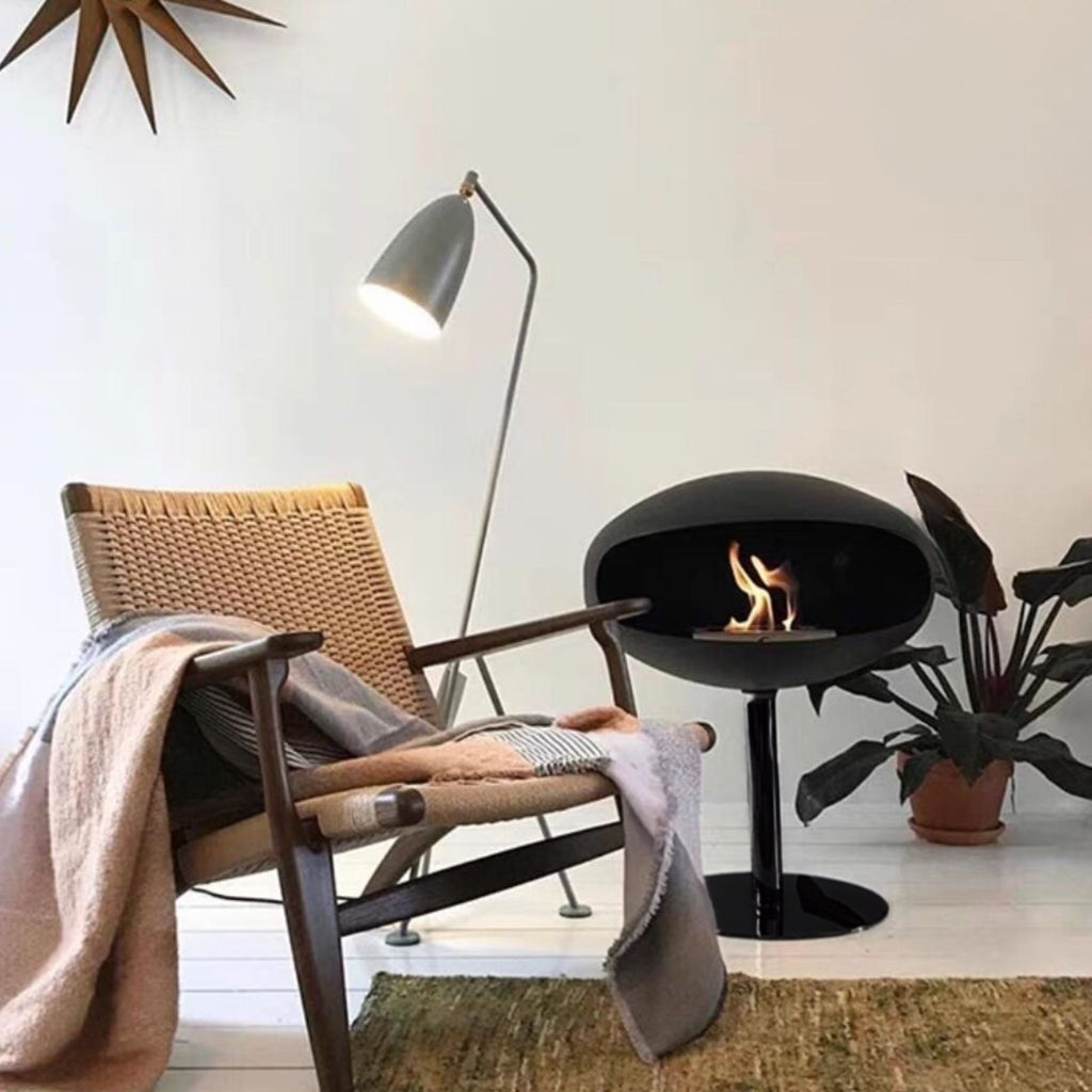 Black Arlo Freestanding Fireplace