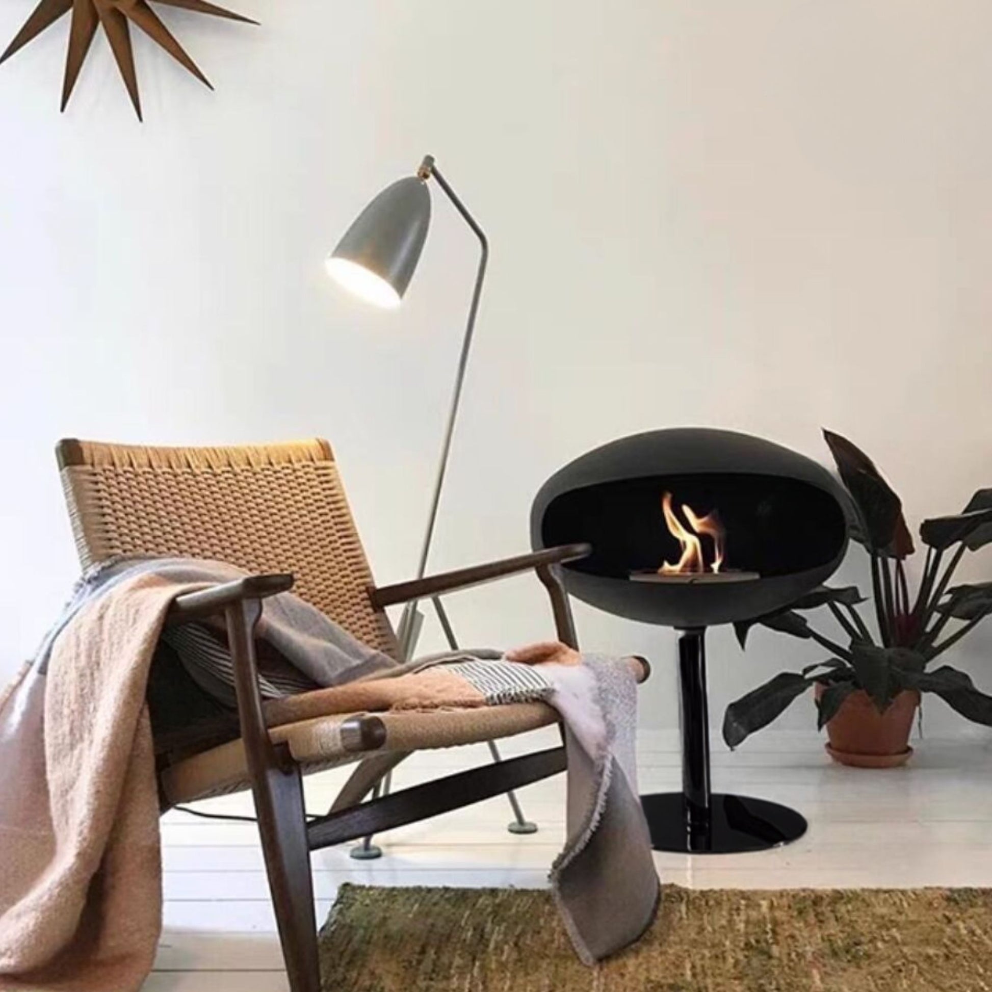 Black Arlo Freestanding Fireplace