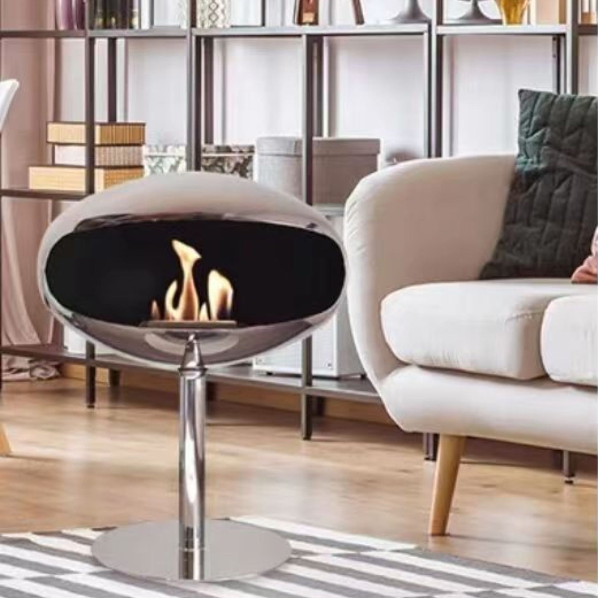 Black Arlo Freestanding Fireplace