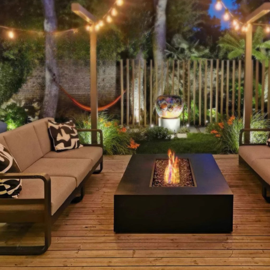 1.6m Aspen Fire Table Beige