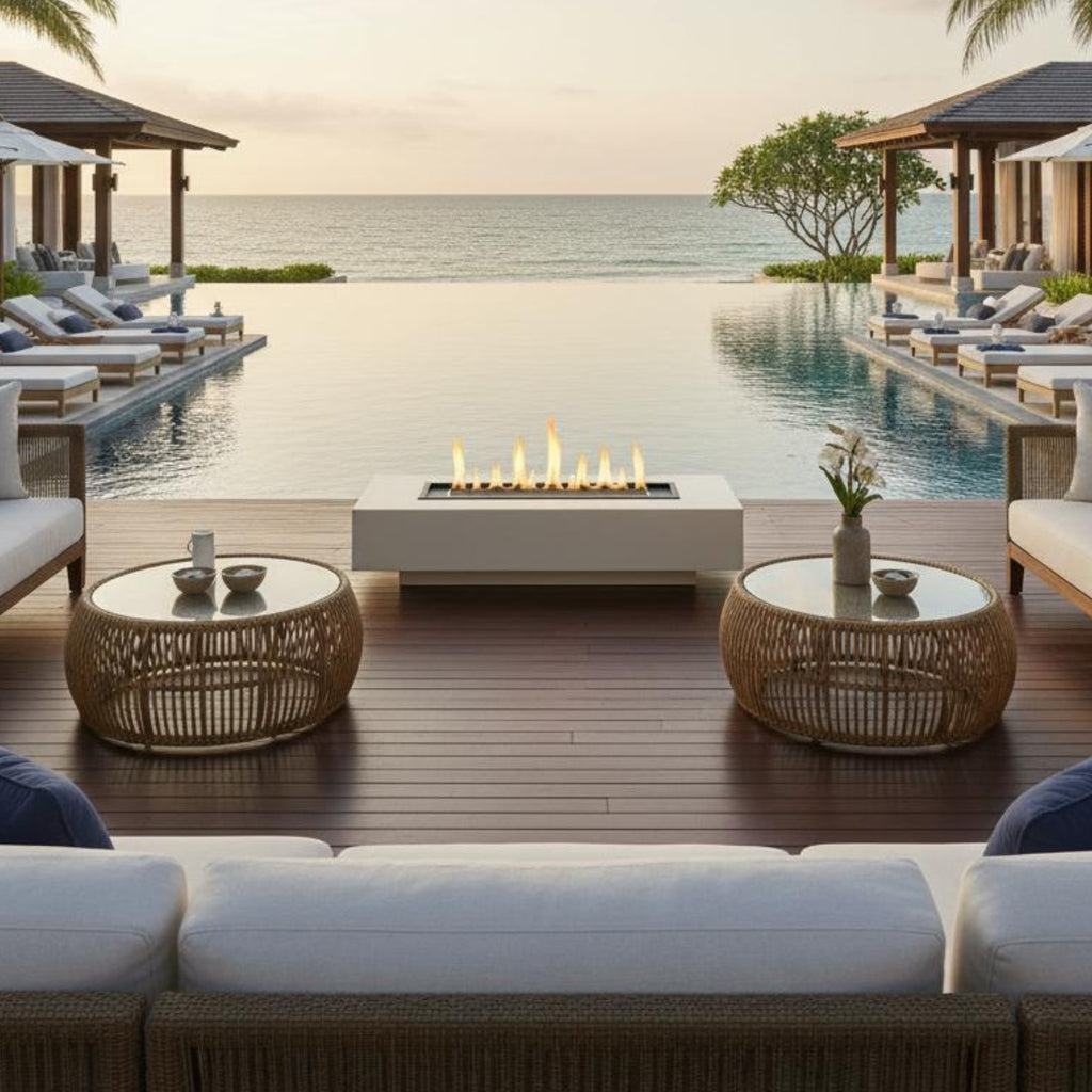 Aspen Fire Table Beige