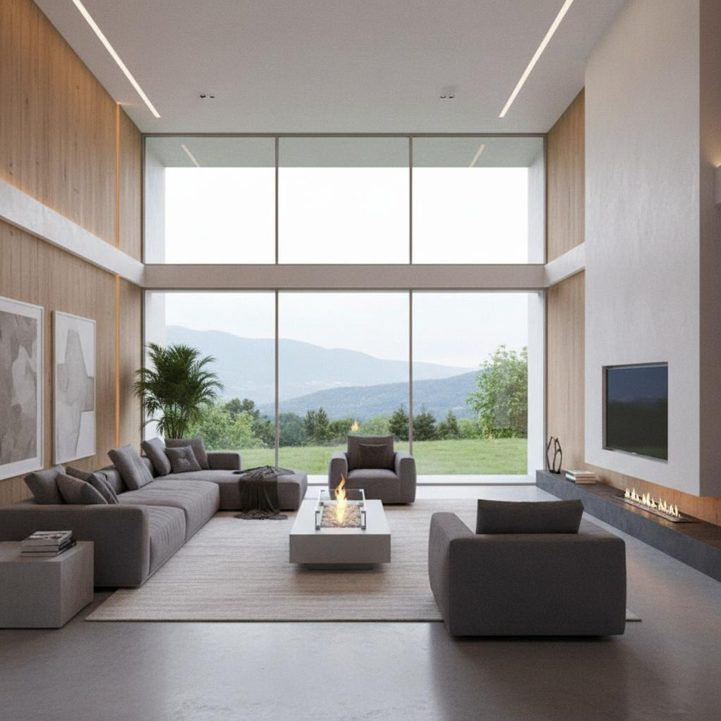 Aspen Fire Table Beige