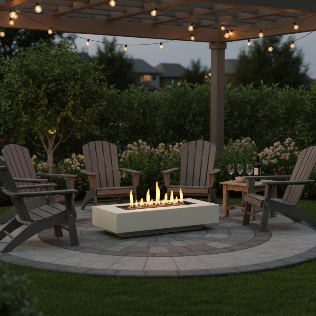 Aspen Fire Table Beige