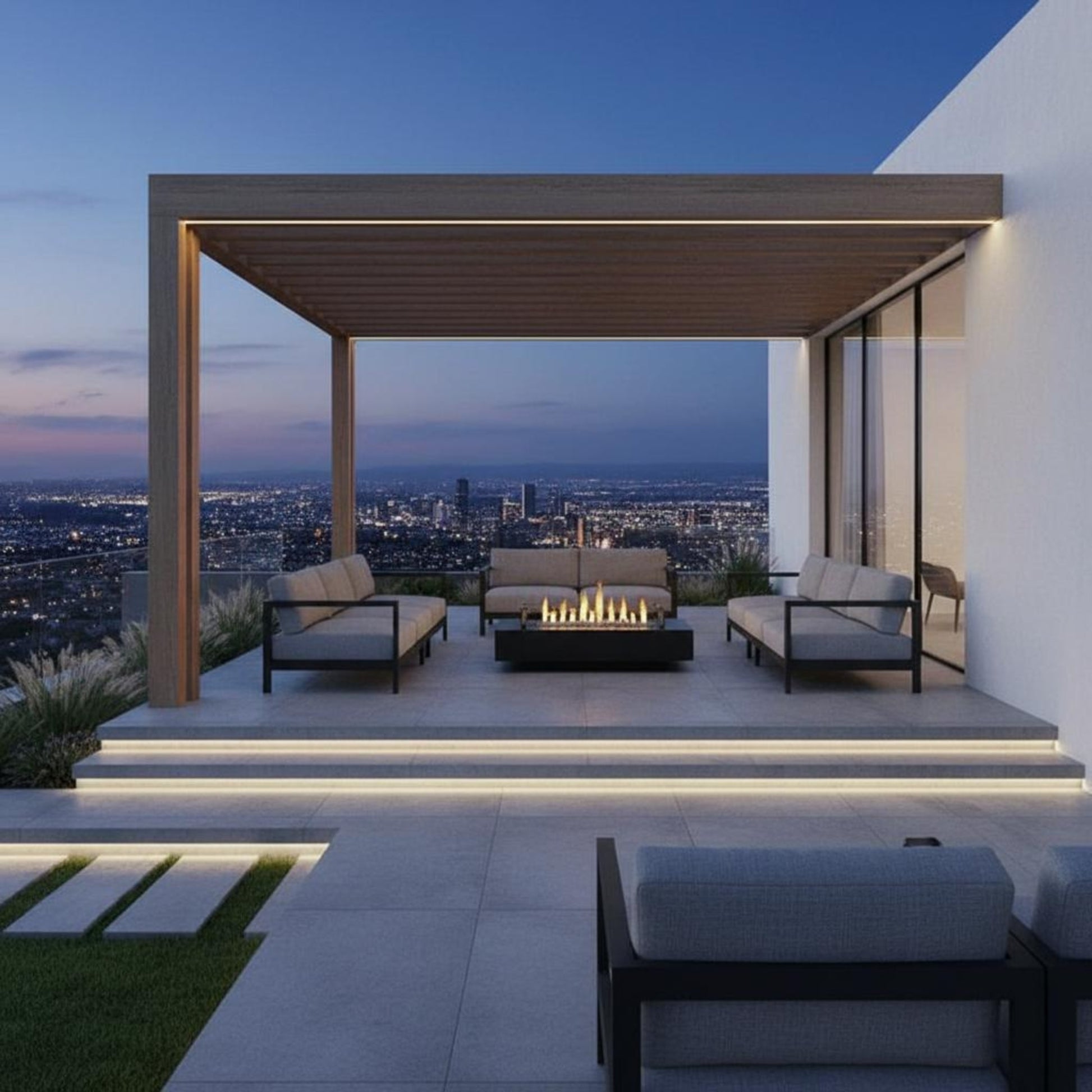 Aspen Fire Table Beige