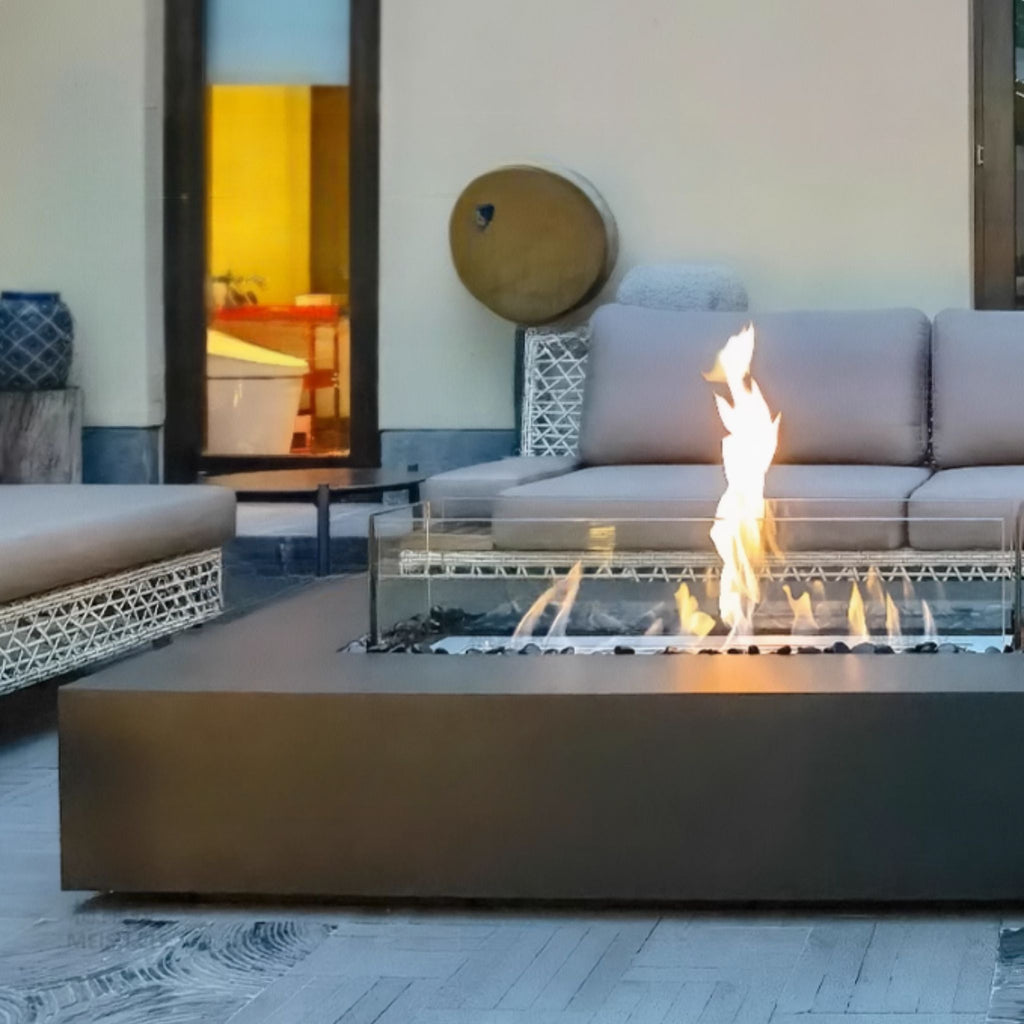 1.6m Aspen Fire Table Beige