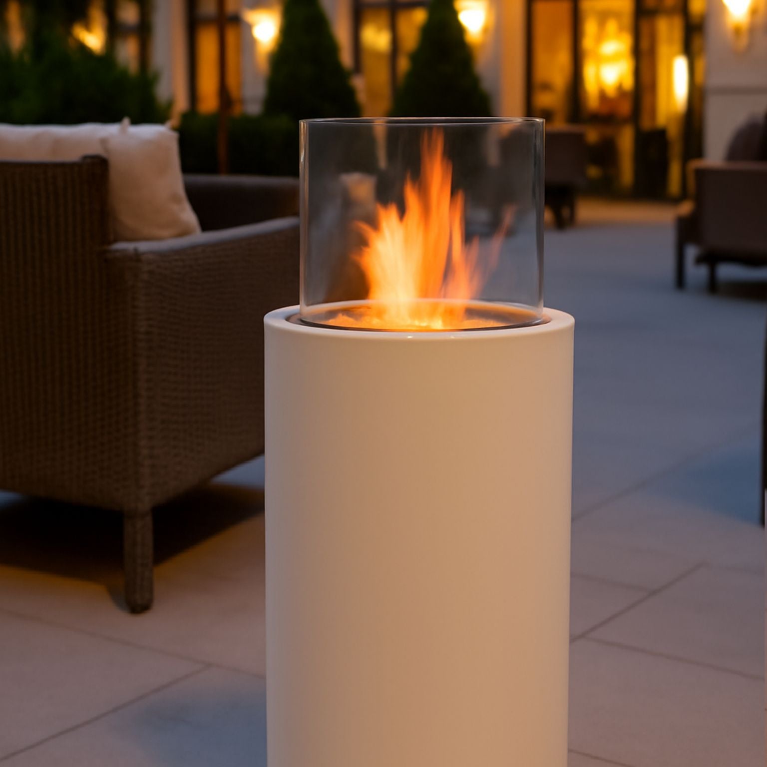 Elba Freestanding Fireplace Black