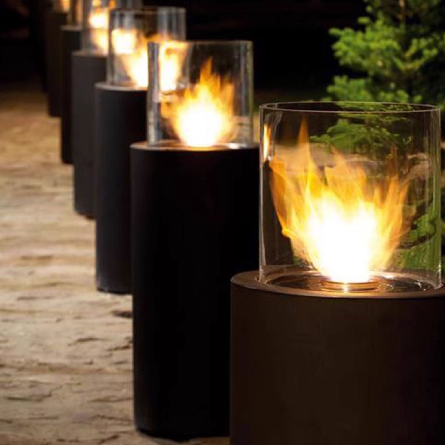 Elba Freestanding Fireplace Black