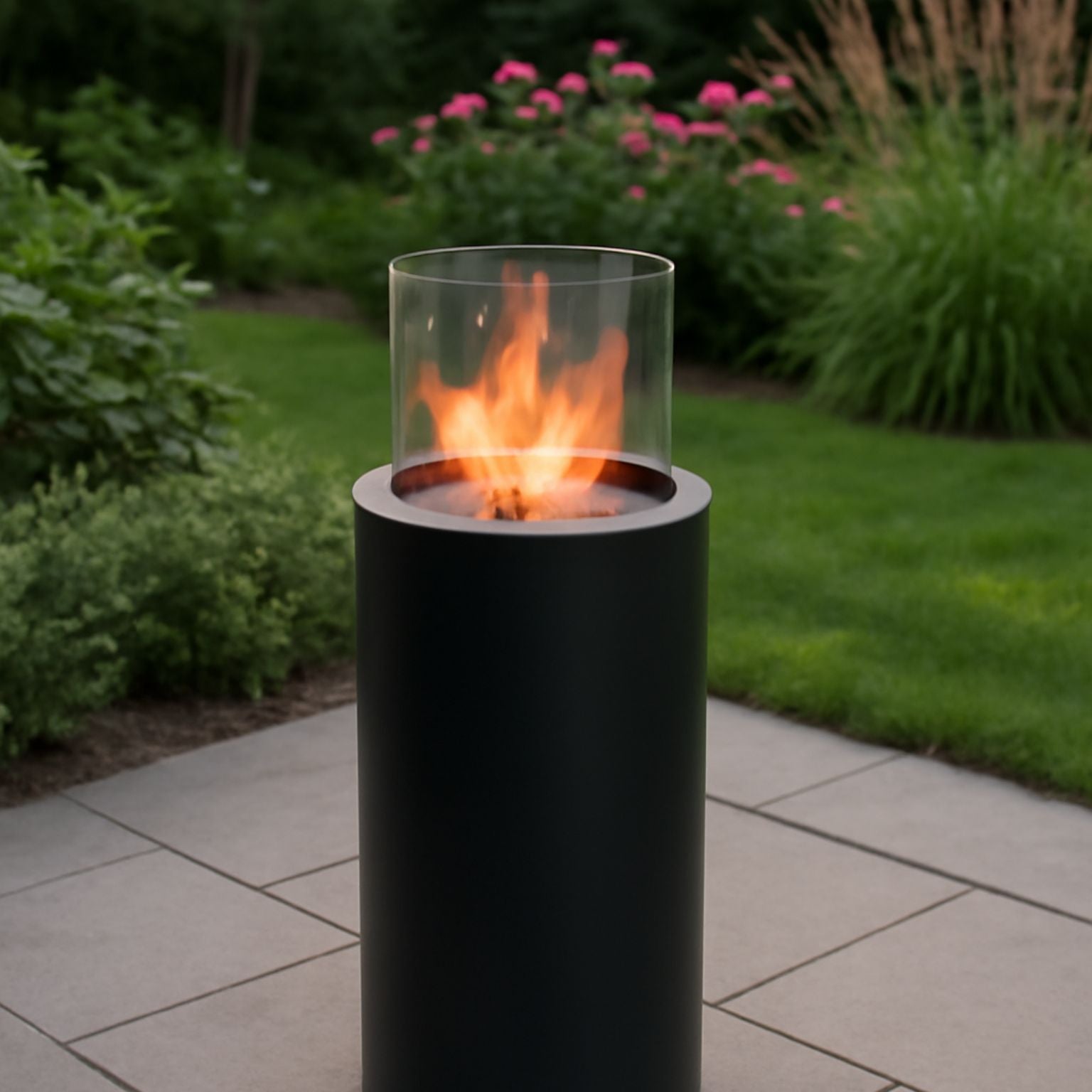 Elba Freestanding Fireplace Black