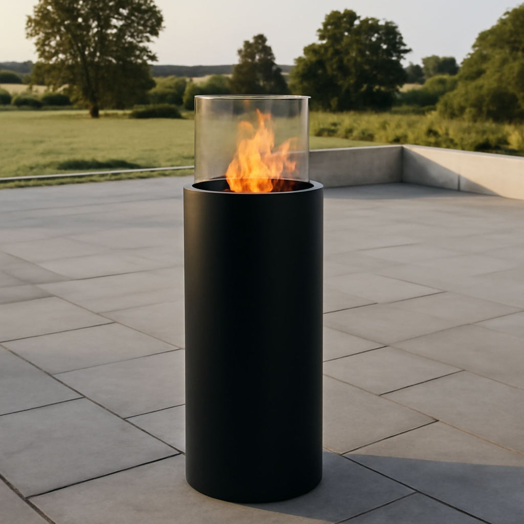 Elba Freestanding Fireplace Black
