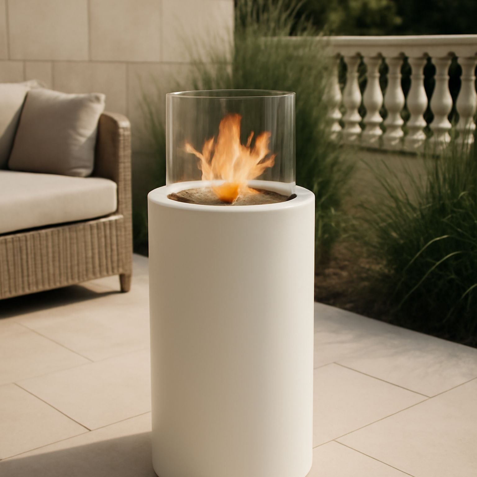 Elba Freestanding Fireplace Black