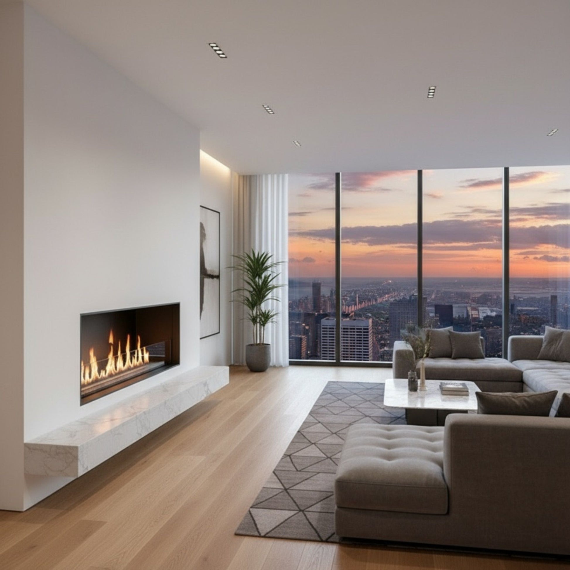 0.8m Front-View Fireplace Insert