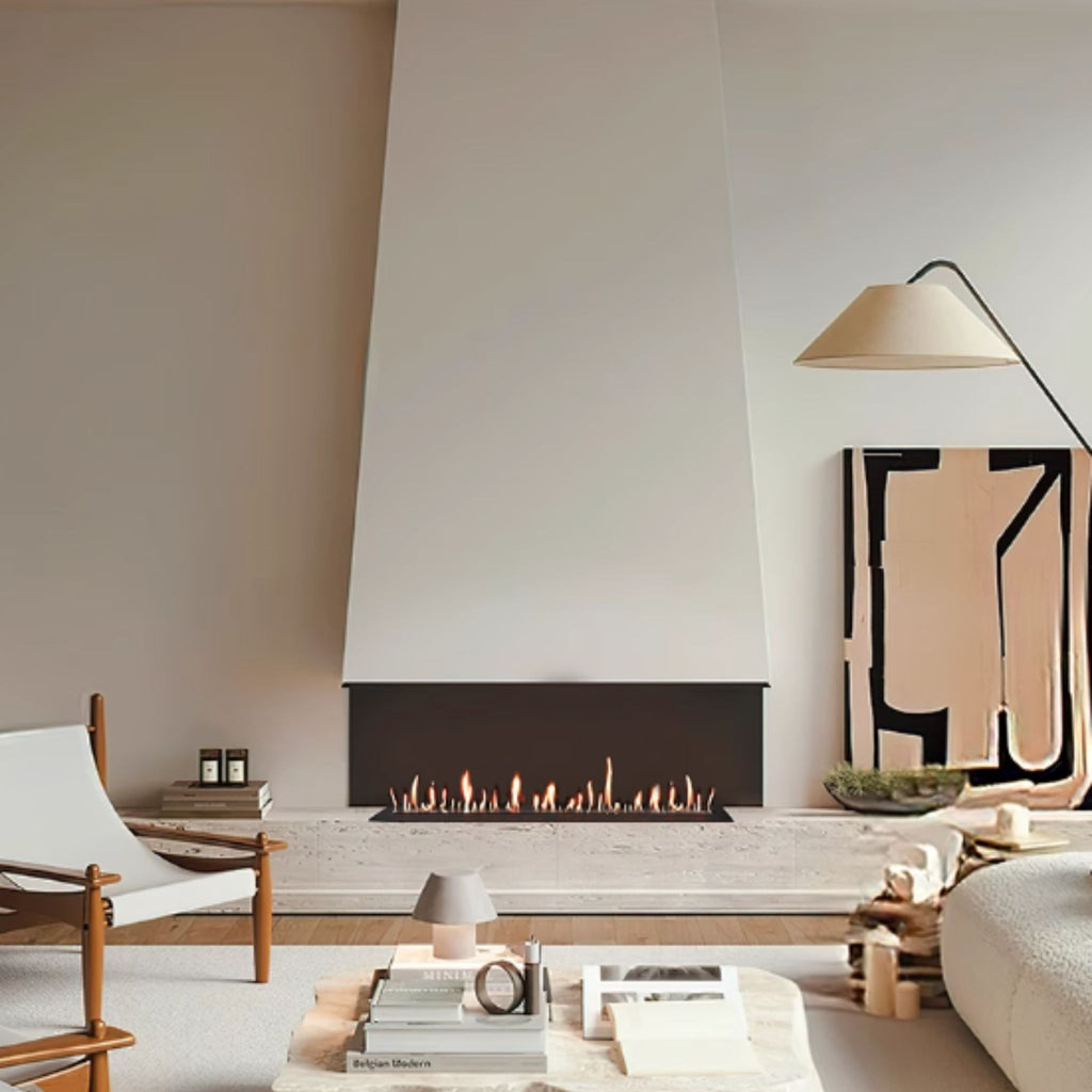 Open Front-View Fireplace Insert
