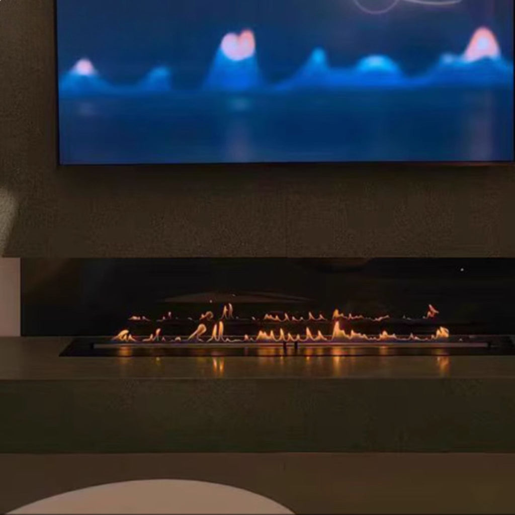 Open Front-View Fireplace Insert