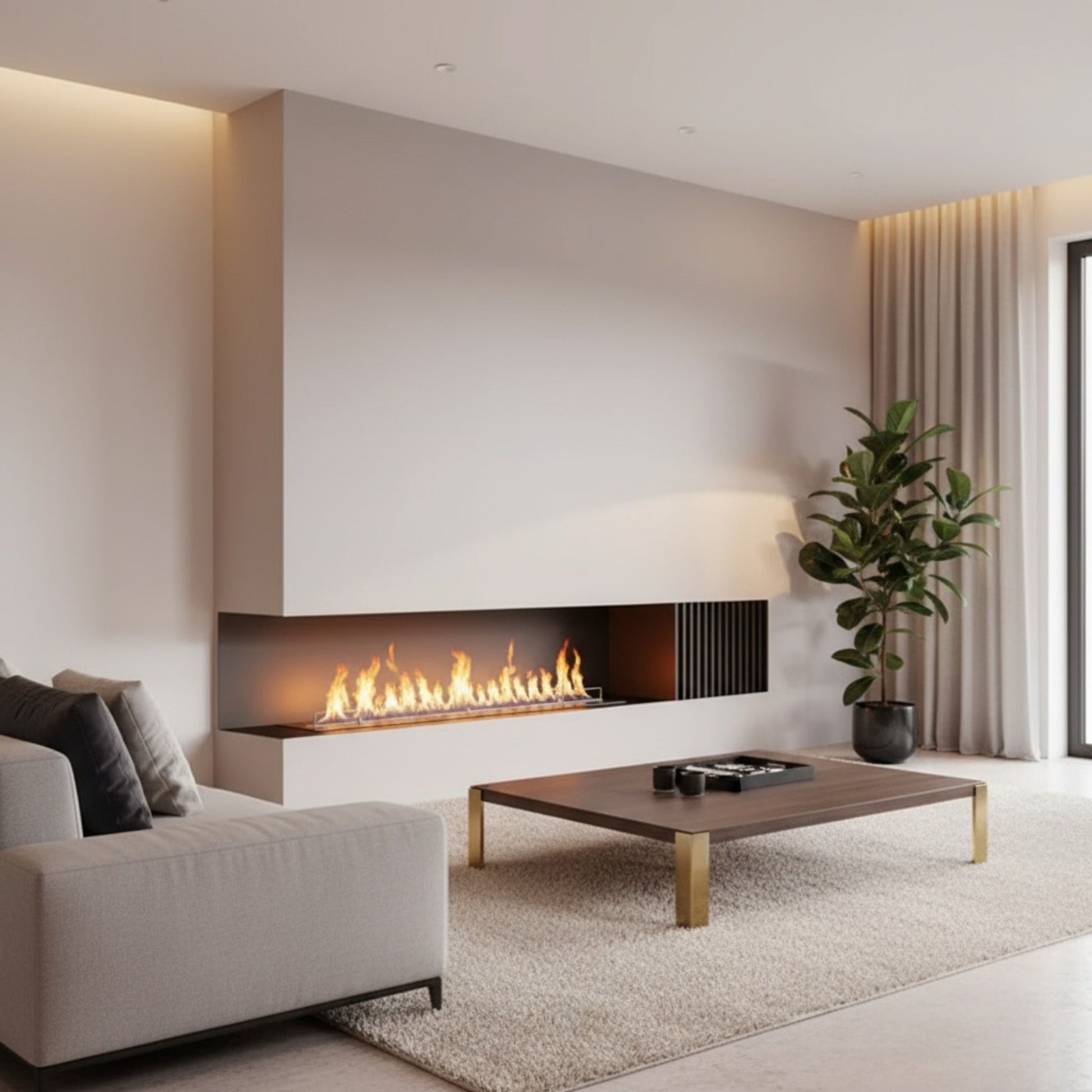 Corner-View Fireplace Insert