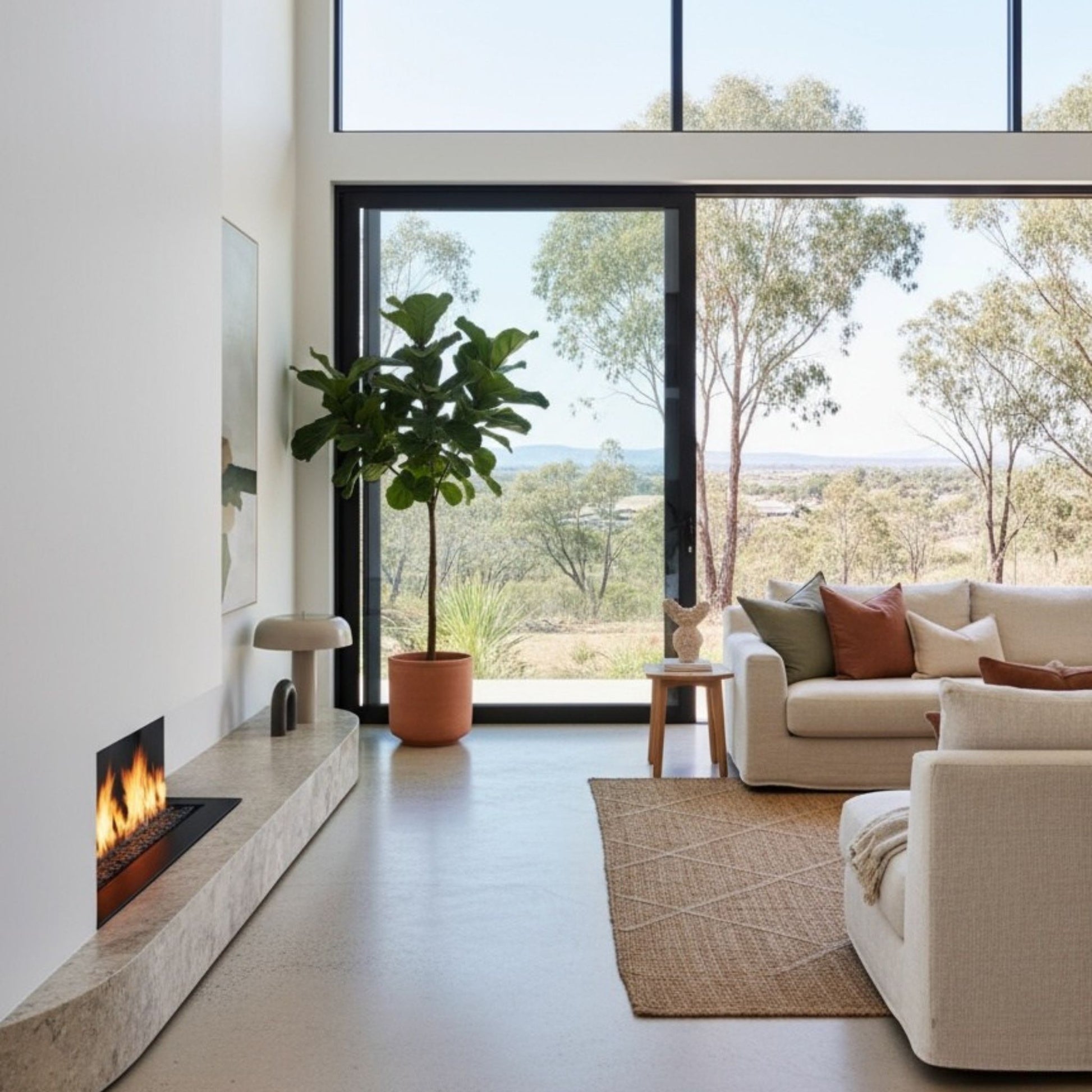 Corner-View Fireplace Insert