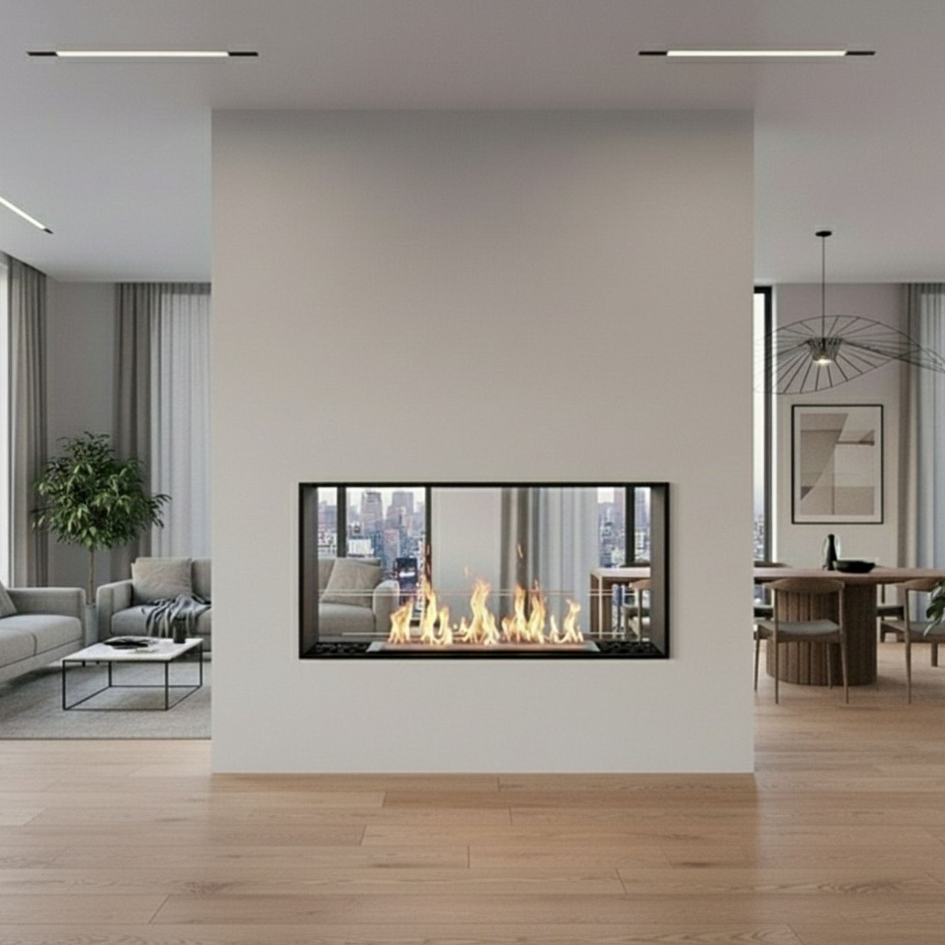 Double-sided Tunnel-View Fireplace Insert