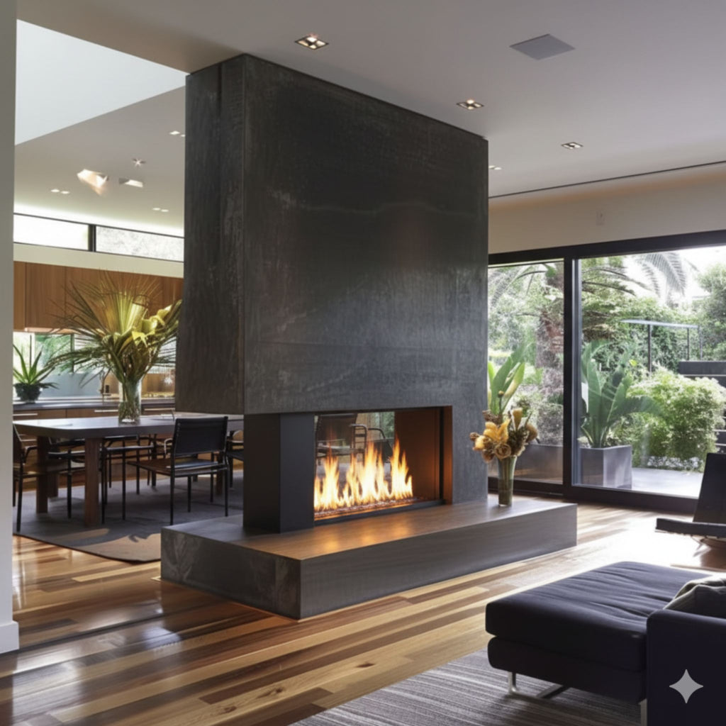 Double-sided Tunnel-View Fireplace Insert