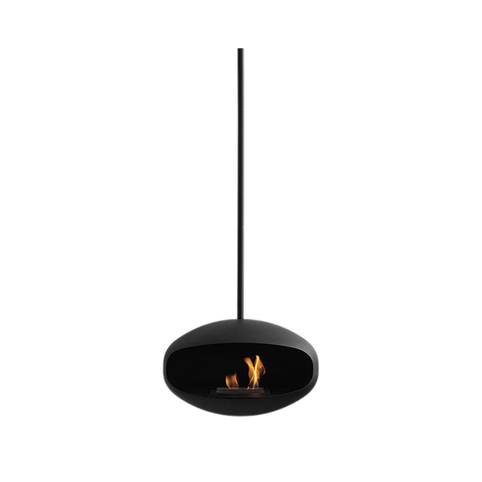 Black Como Hanging Fireplace