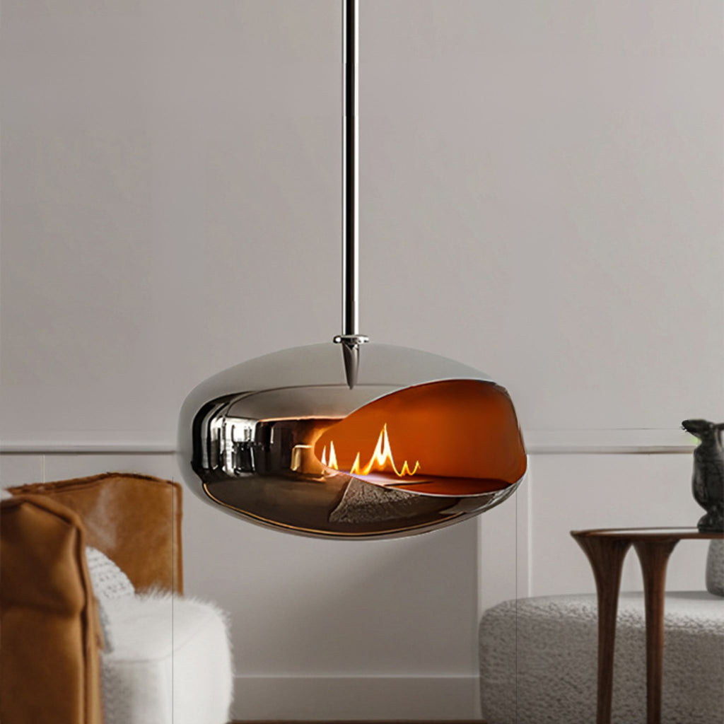 Black Como Hanging Fireplace