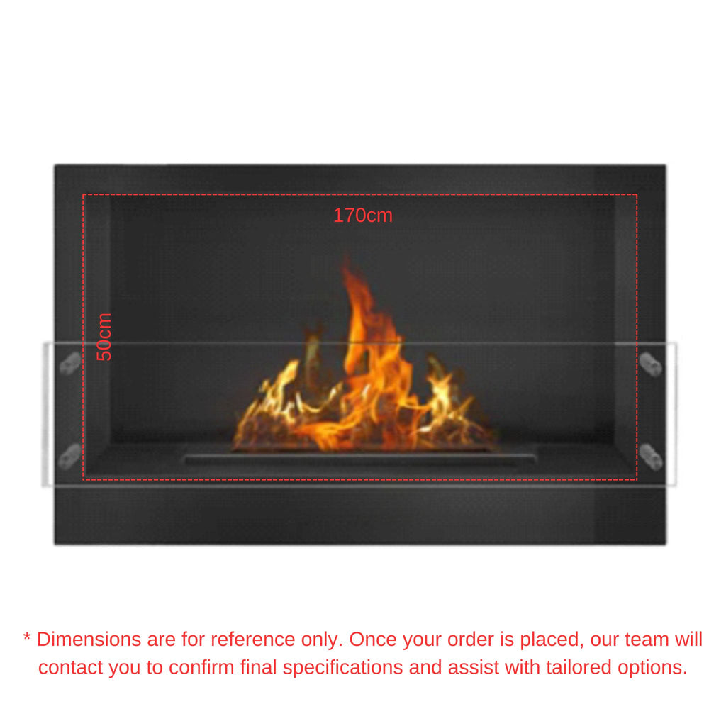 1.7m Front-View Fireplace Insert
