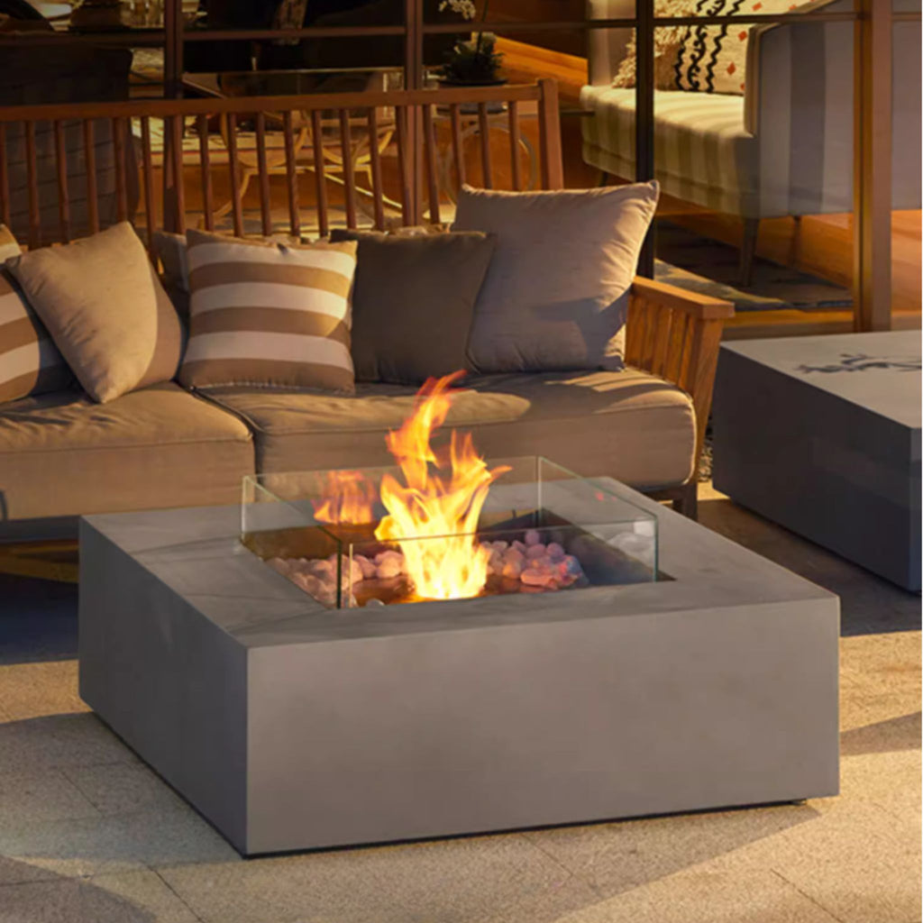 0.8m Naya Fire Table Beige
